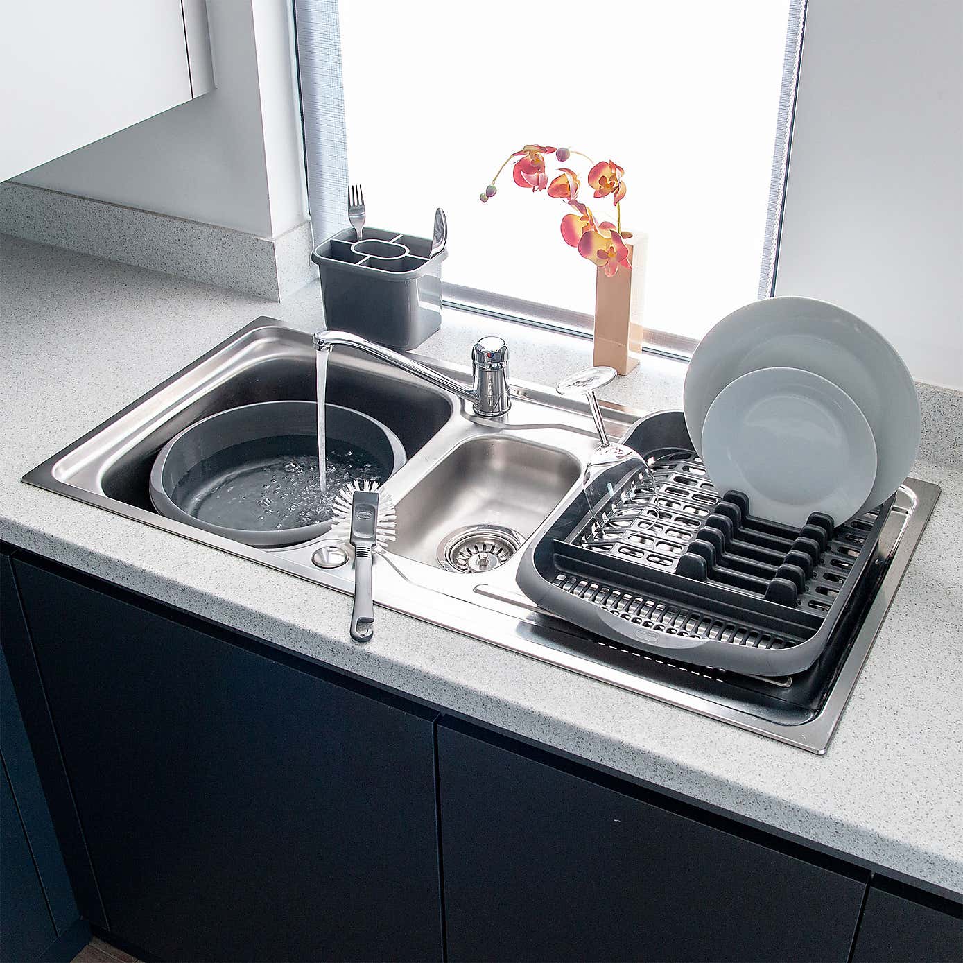 Addis Round Metallic Washing Up Bowl