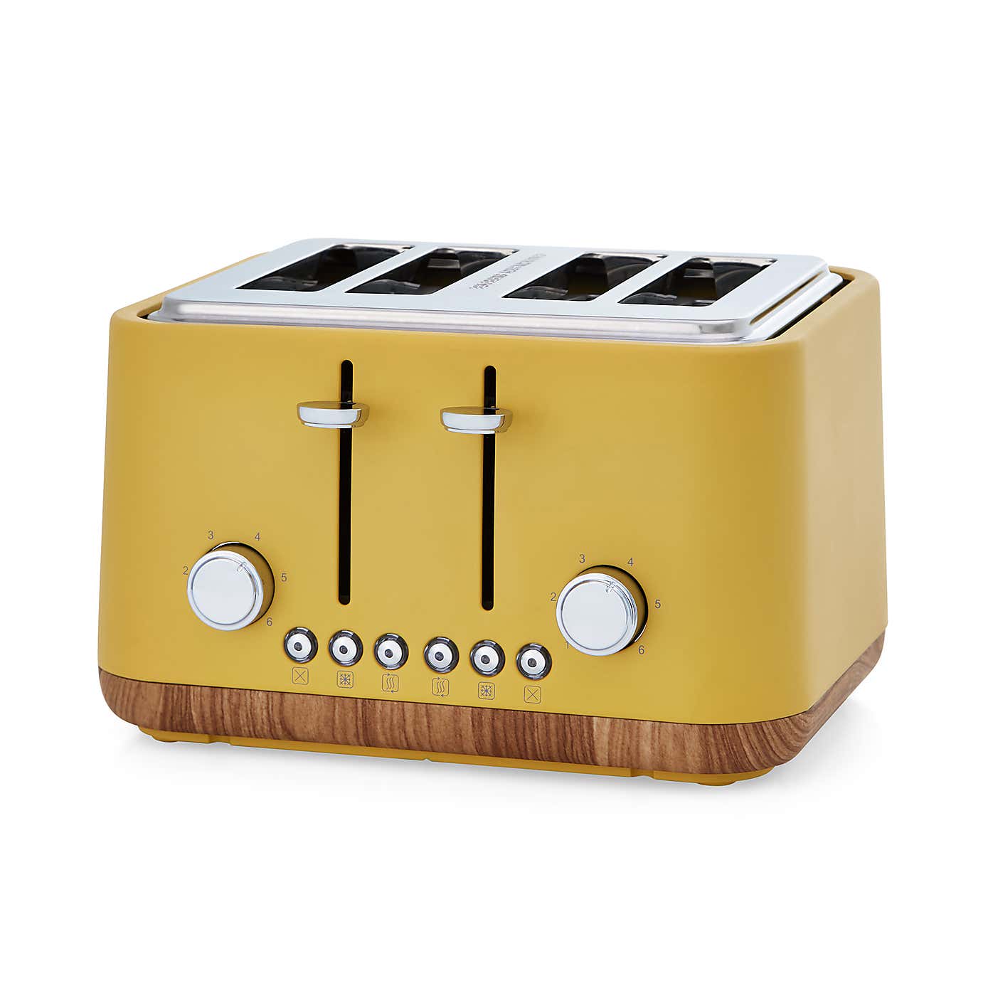Contemporary 4 Slice Ochre Yellow Toaster
