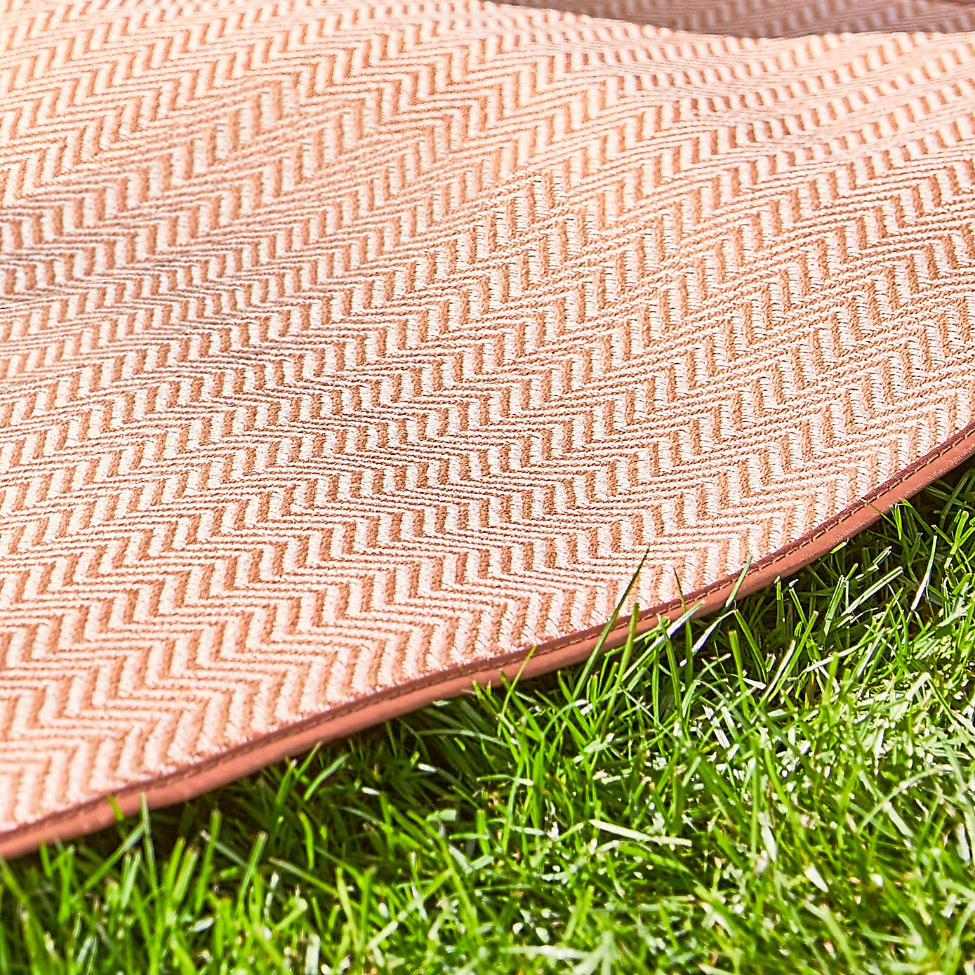 Woven Effect Orange Picnic Blanket