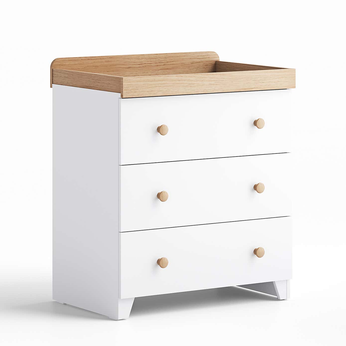 Little Acorns Classic Oak Effect 3 Piece Nursery Furniture Set