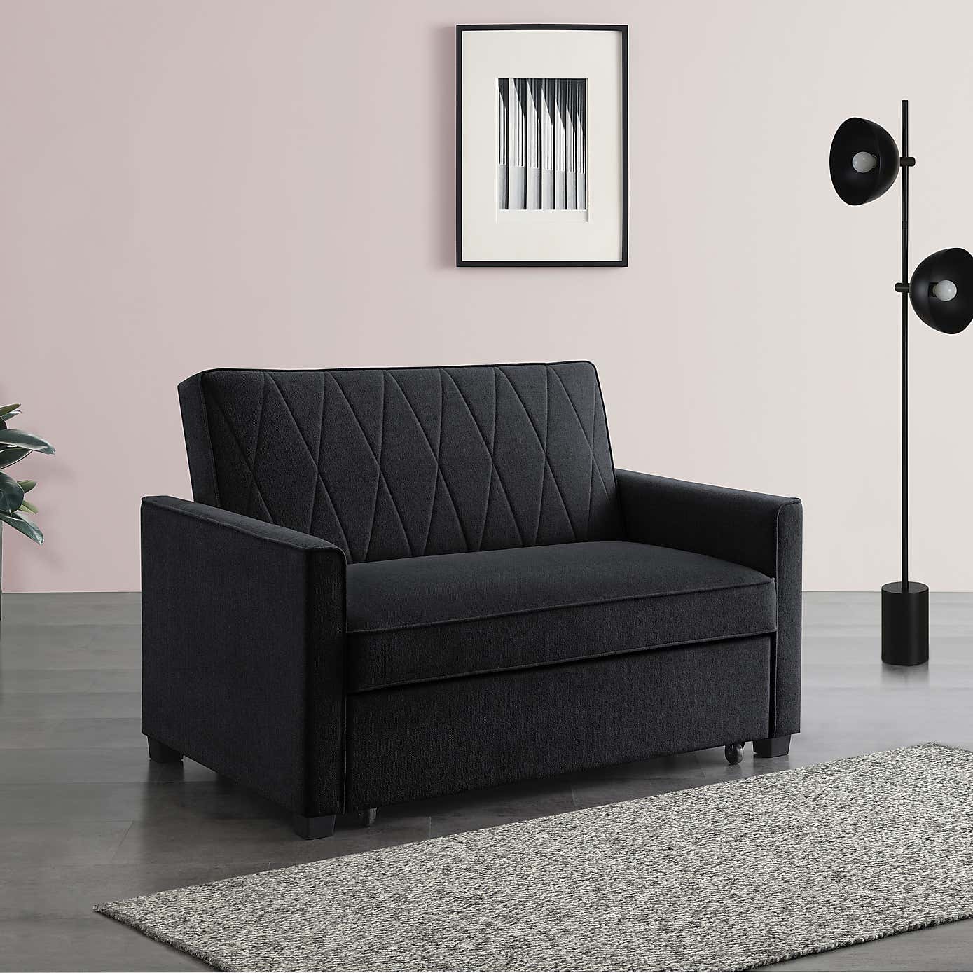 Serviya Fabric Compact Double Sofa Bed