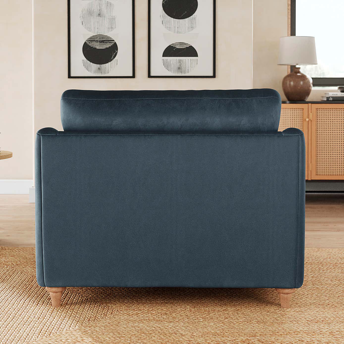 Hattie Matte Plush Velvet Snuggle Sofa