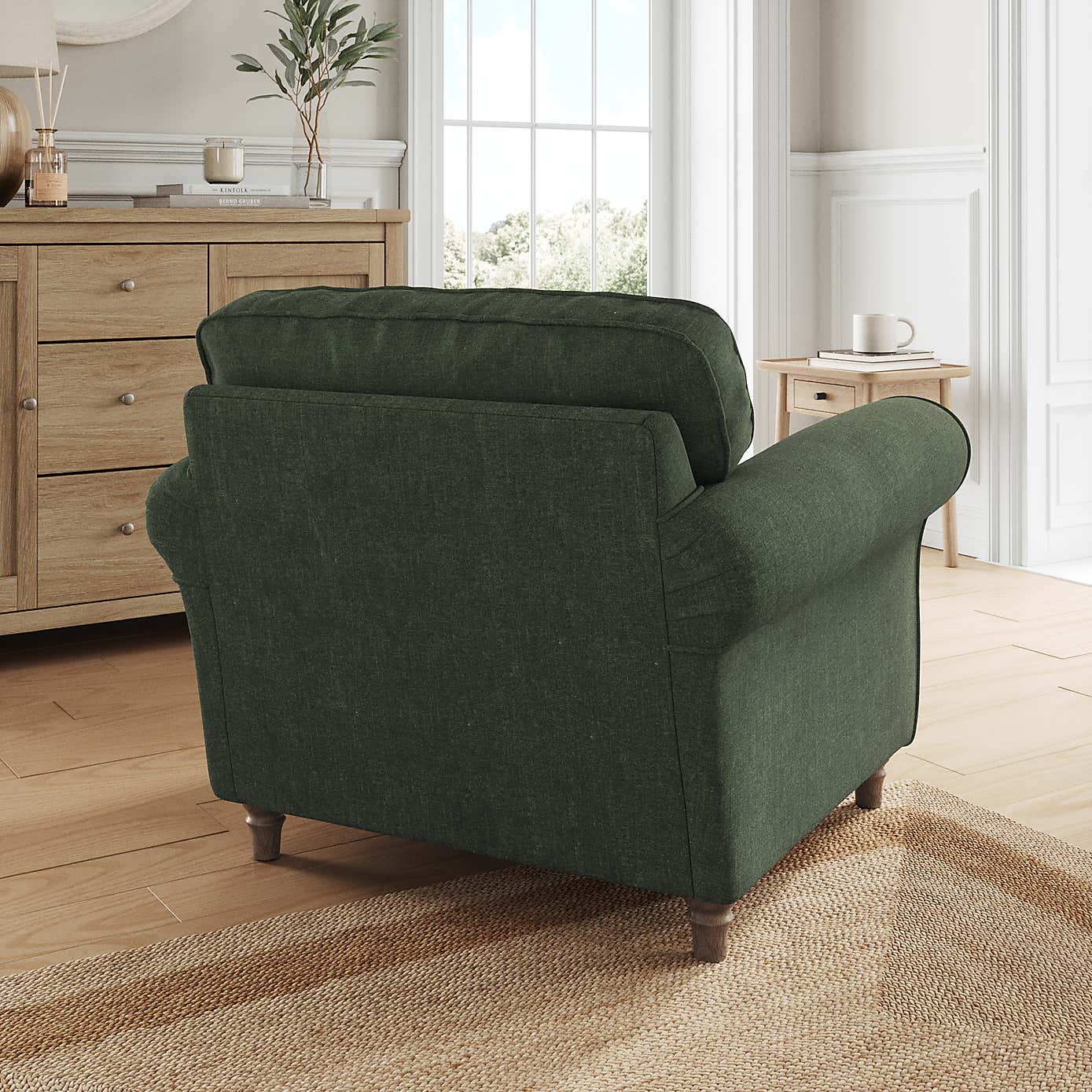 Flori Armchair, Tonal Plush Chenille