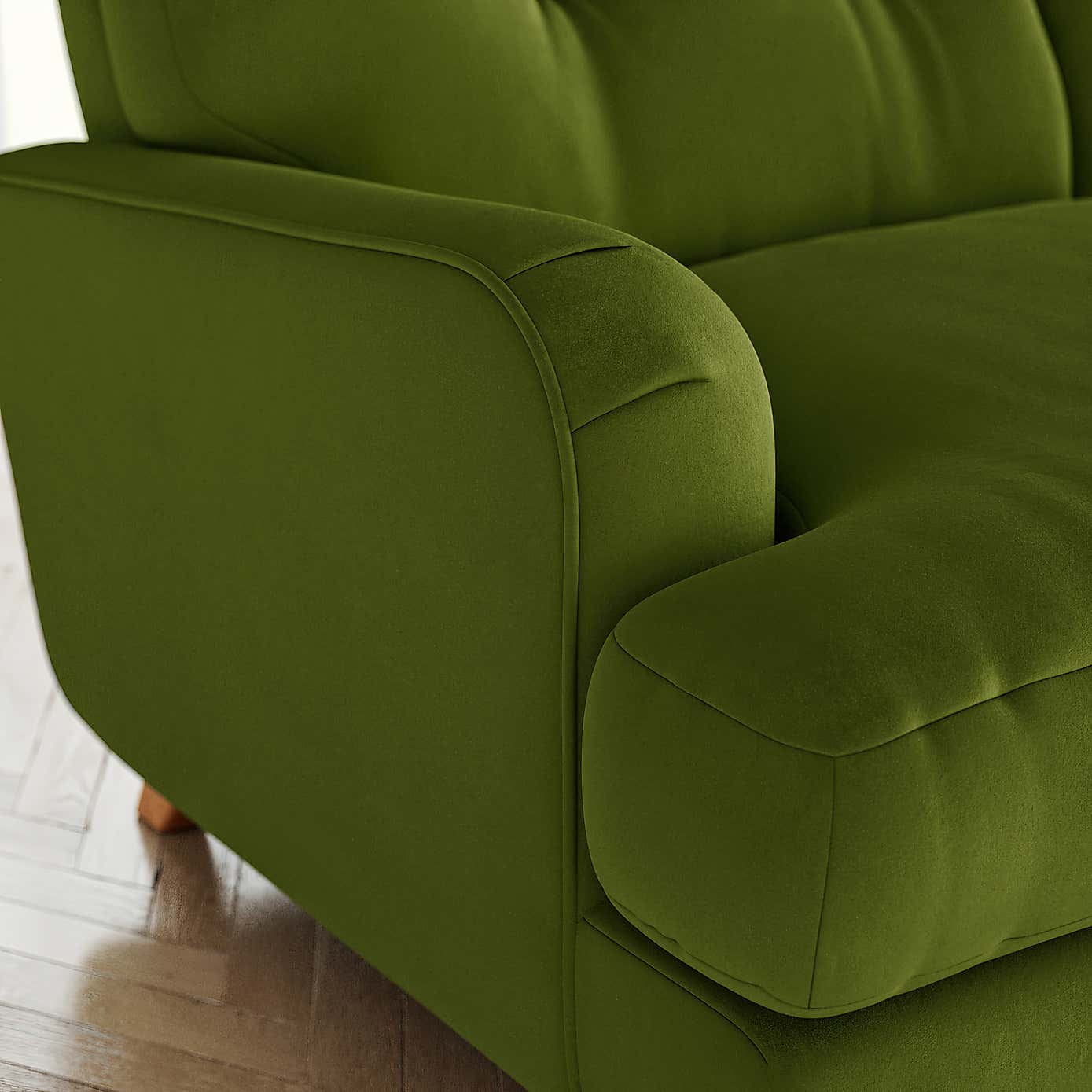 Martha Matte Plush Velvet 4 Seater Sofa