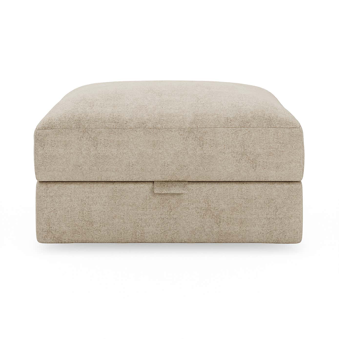 Hattie Tonal Plush Chenille Storage Footstool