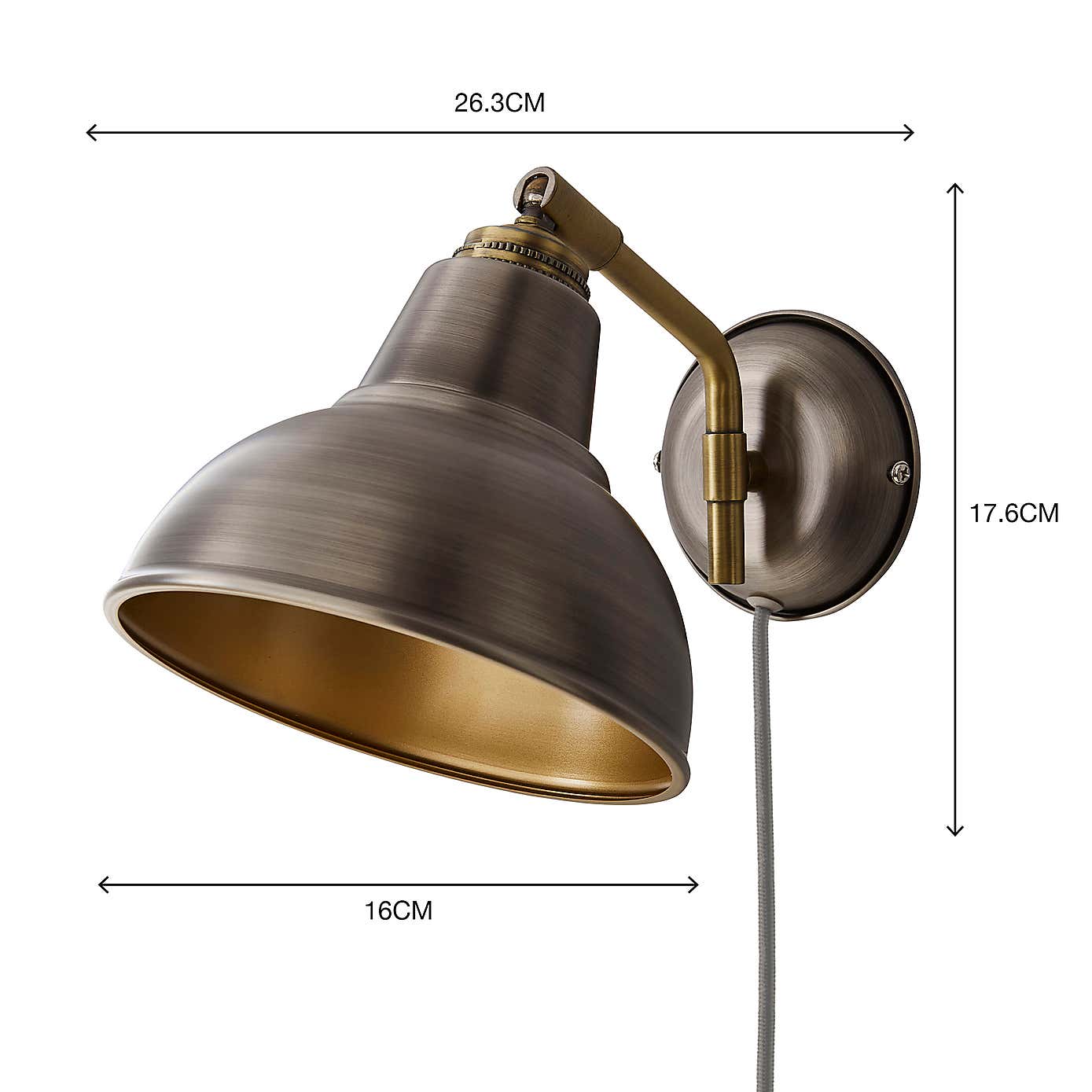 Bradwell Easyfit Plug-in Wall Light