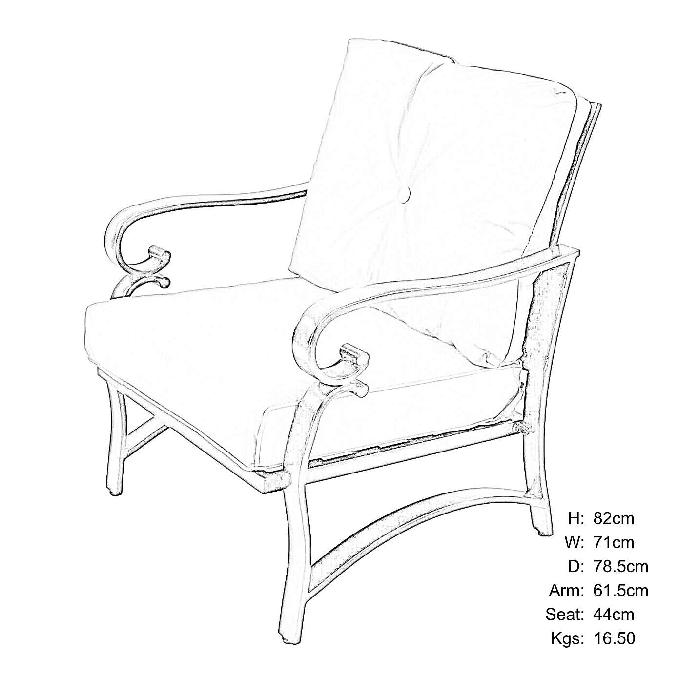 Exclusive Garden Memphis Round Coffee Table with 4 Westfield Lounge Chairs