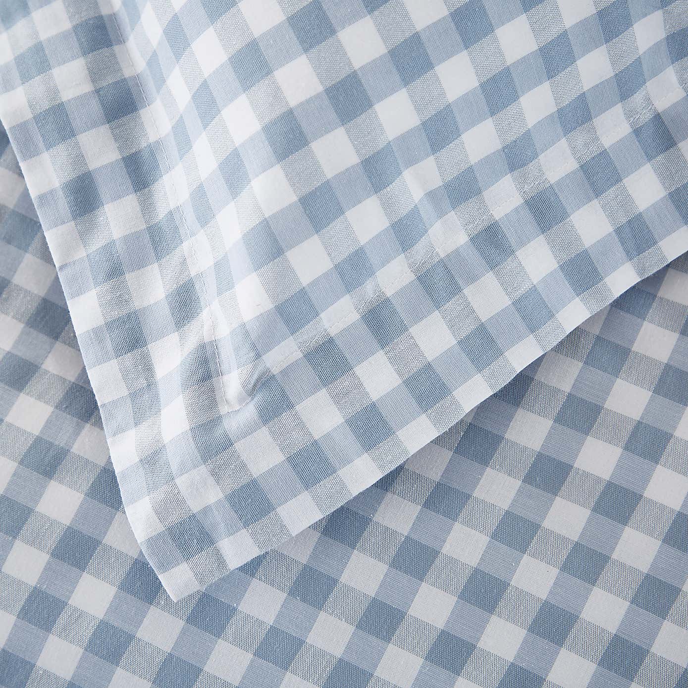 Portloe Gingham Woven Cotton Continental Pillowcase