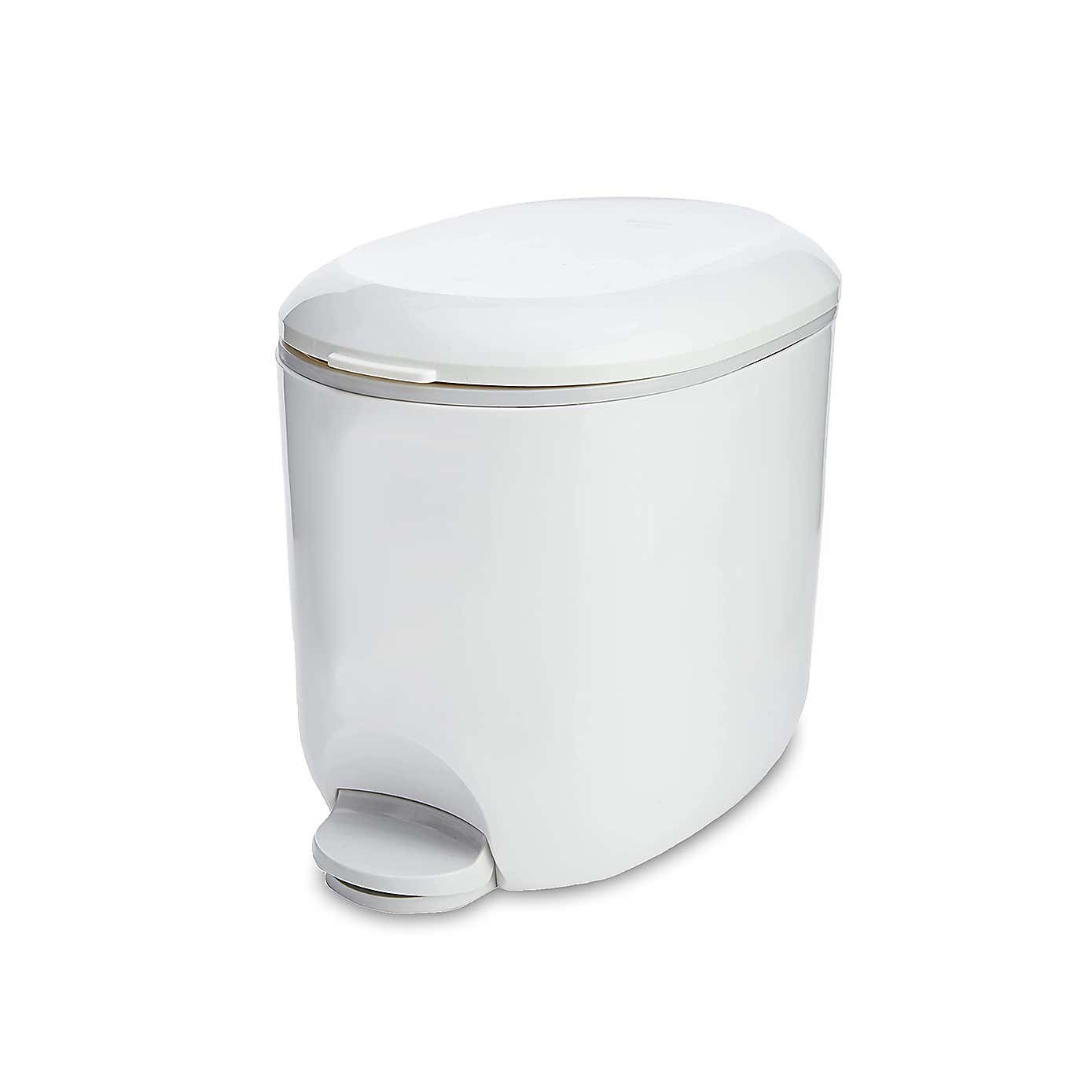 Addis White 4 Litre Pedal Bin