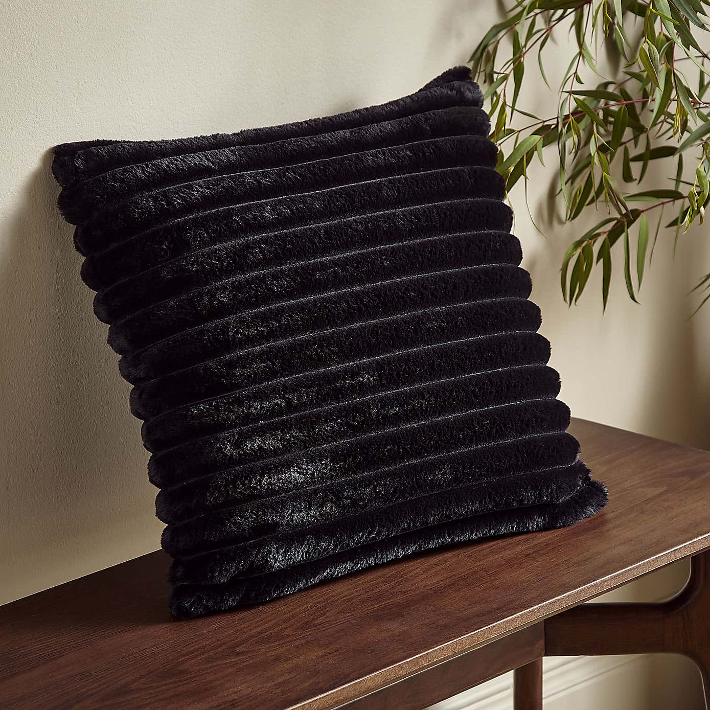 Catherine Lansfield Cosy Ribbed Square Cushion