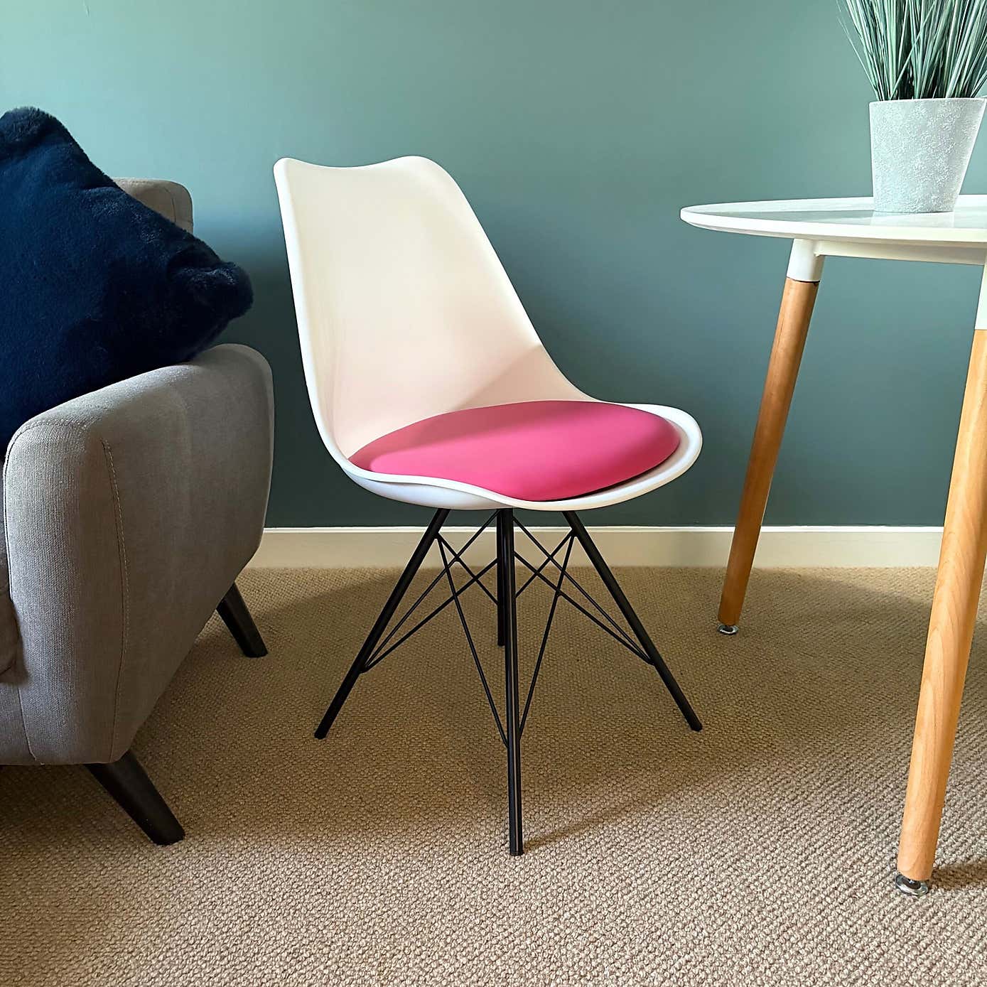 Fusion Living Soho White Plastic Dining Chair