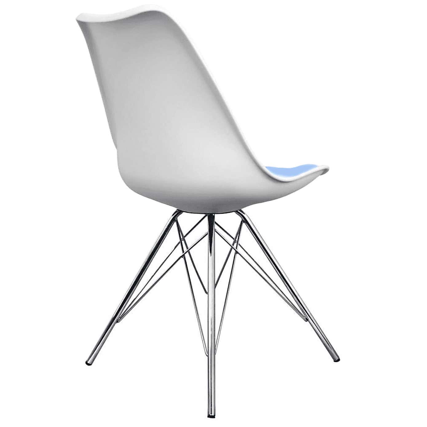 Fusion Living Soho White Plastic Dining Chair