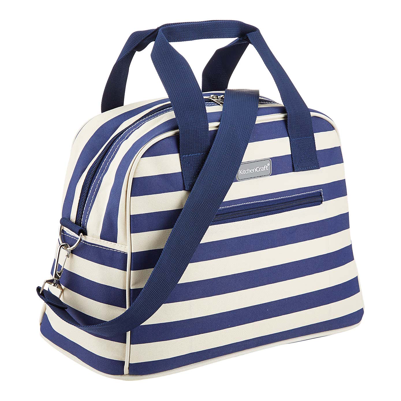 Insulated Striped Lunch Cool Bag with Strap