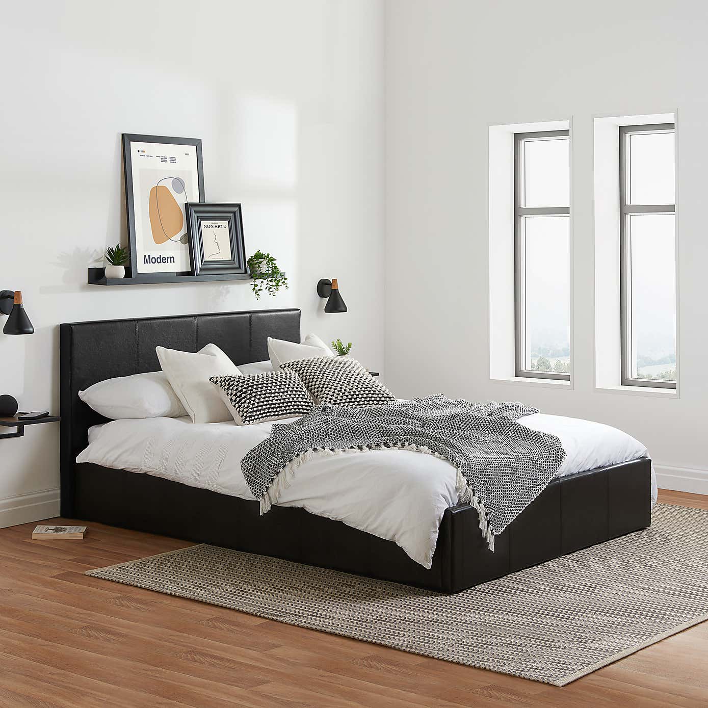 Berlin Faux Leather Ottoman Bed Frame