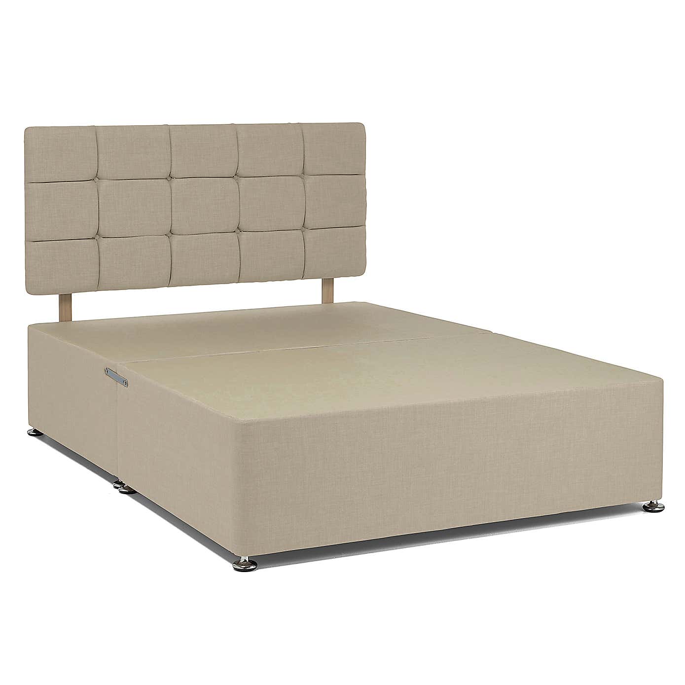 Universal Linen Divan Base with Headboard