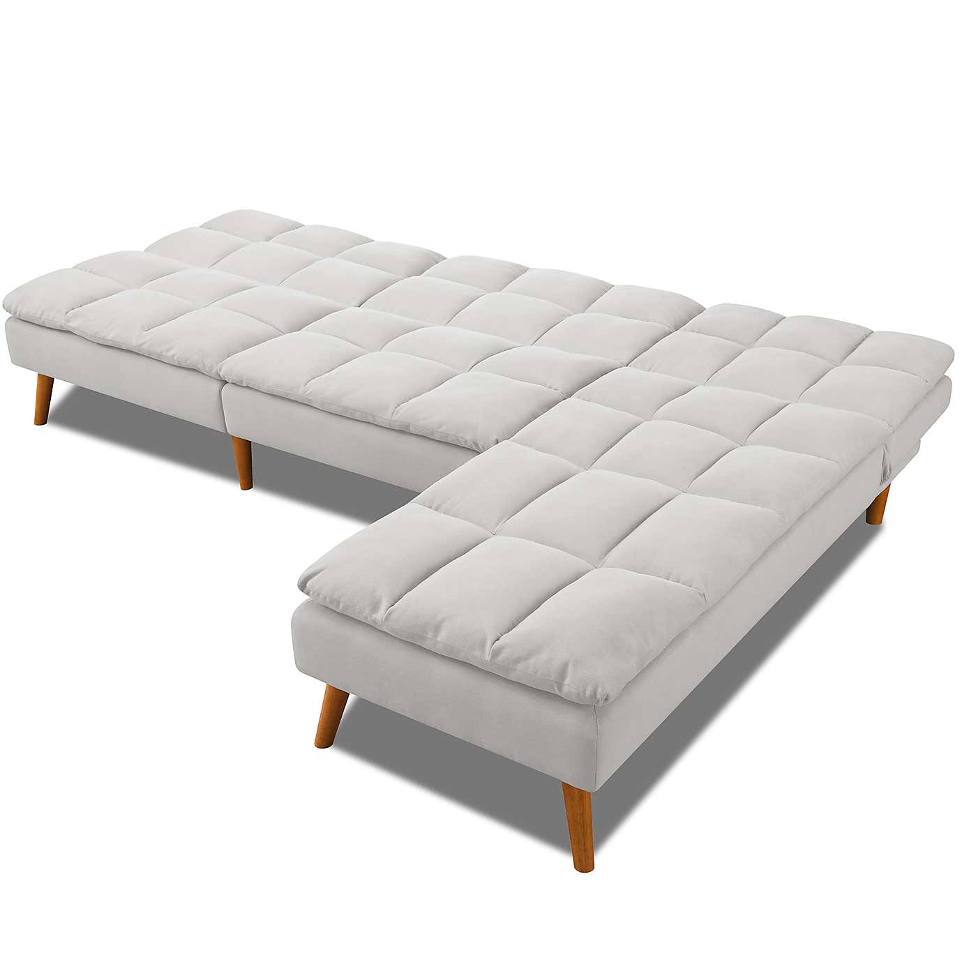 Cloud Fabric Corner Double Sofa Bed
