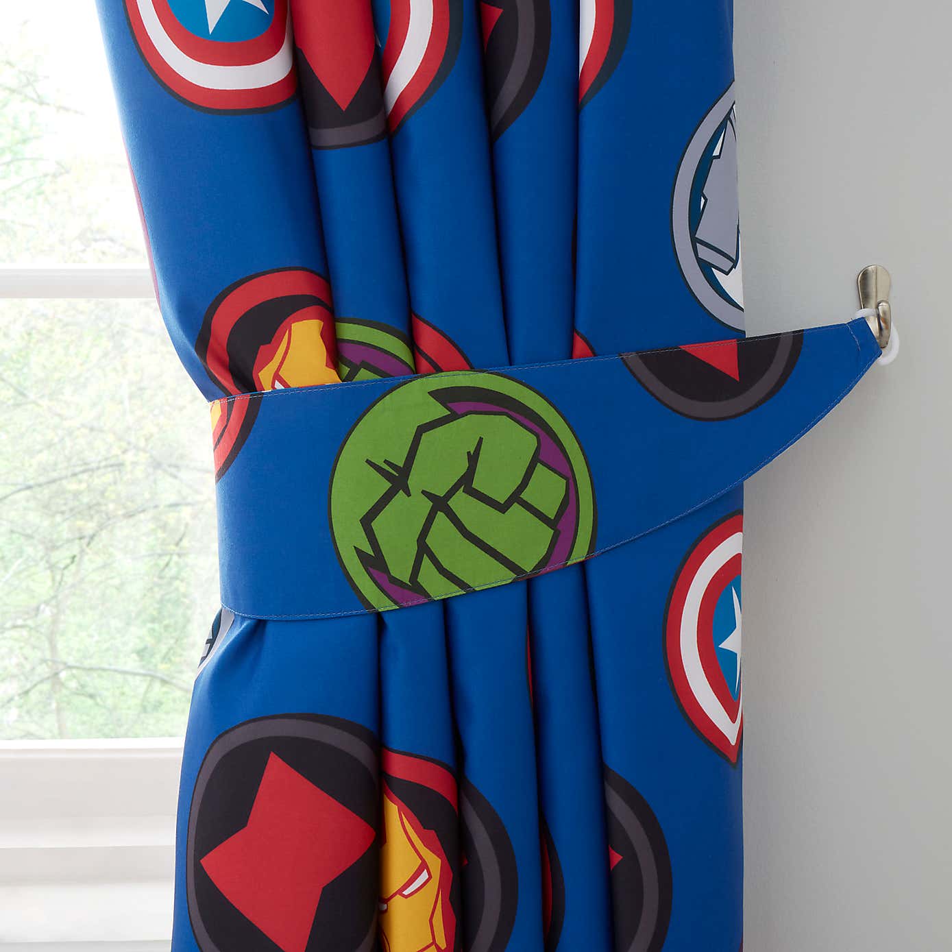 Disney Marvel Logo Blackout Eyelet Curtains