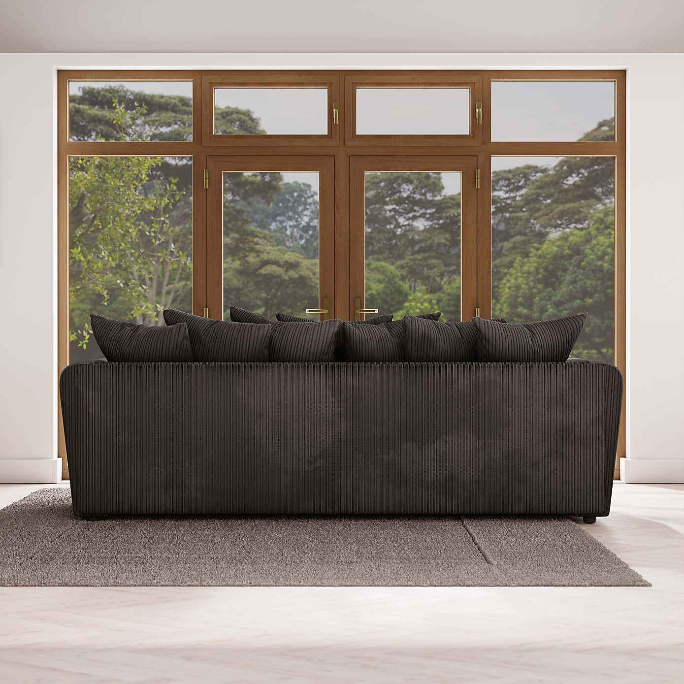 Blake Curved Arm Scatter Back Jumbo Cord 4 Seater Sofa