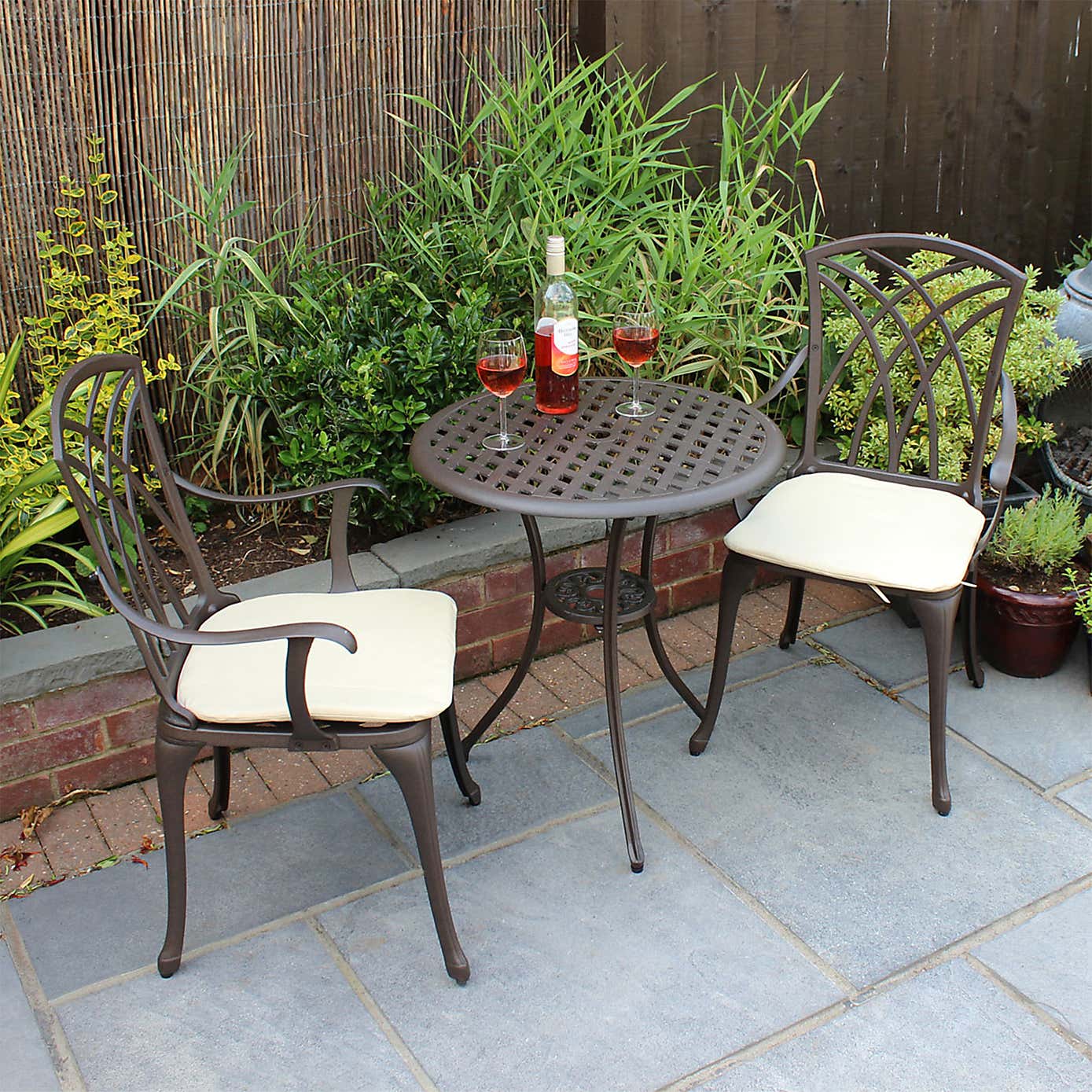 Charles Bentley Black and Bronze Bistro Set