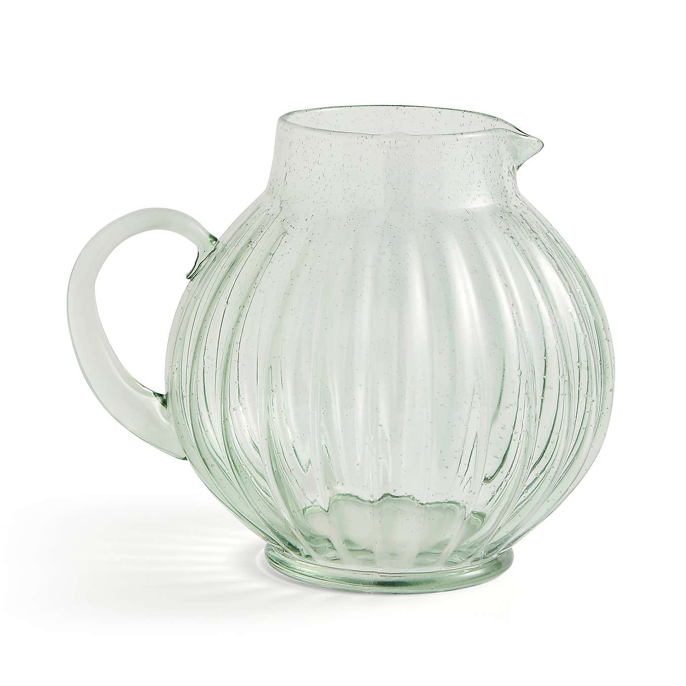 Bubble Green Glass Jug