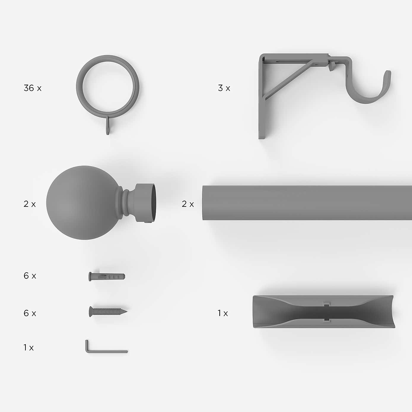 Ashton Metal Curtain Pole