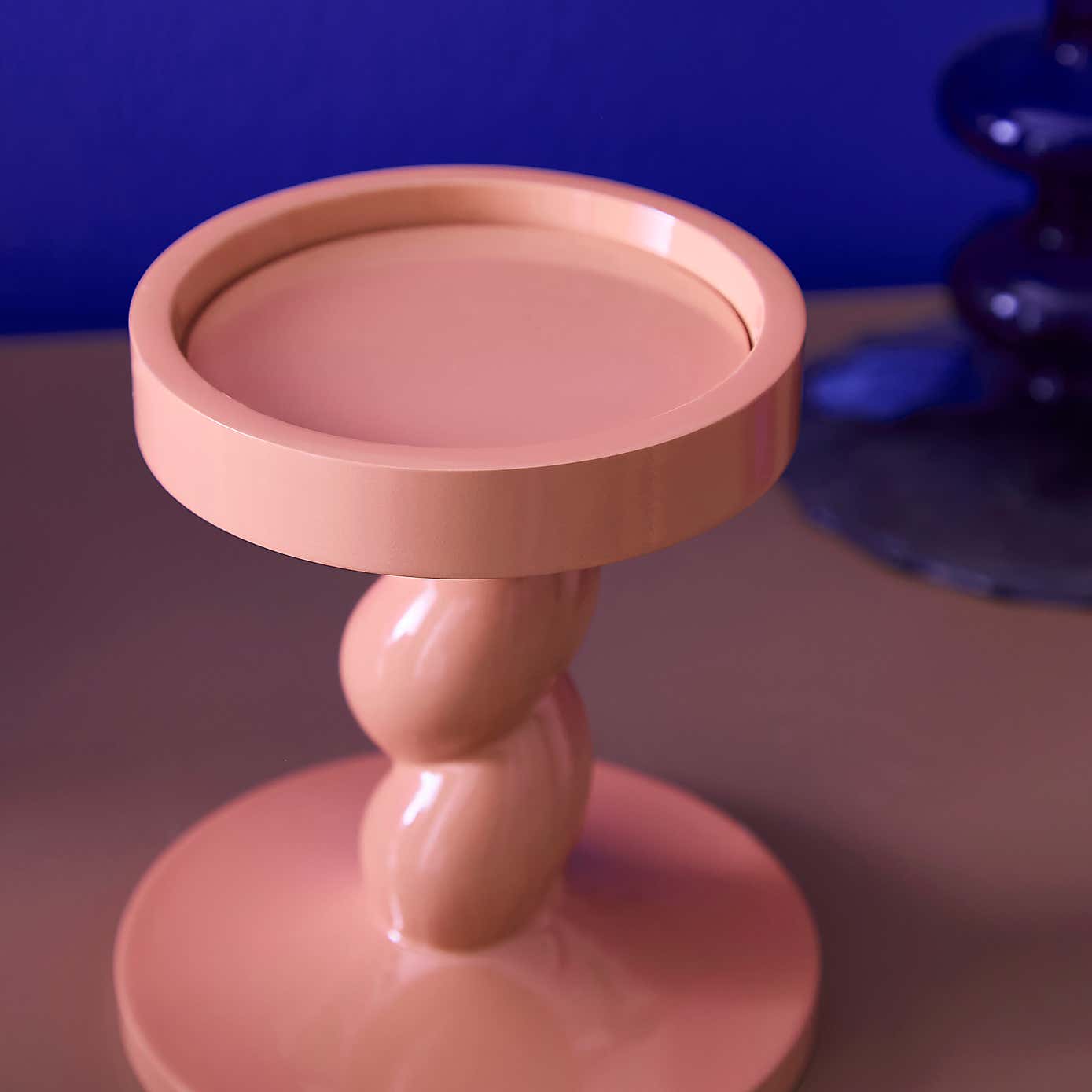 Sophie Robinson Coral Twisted Pillar Candle Holder
