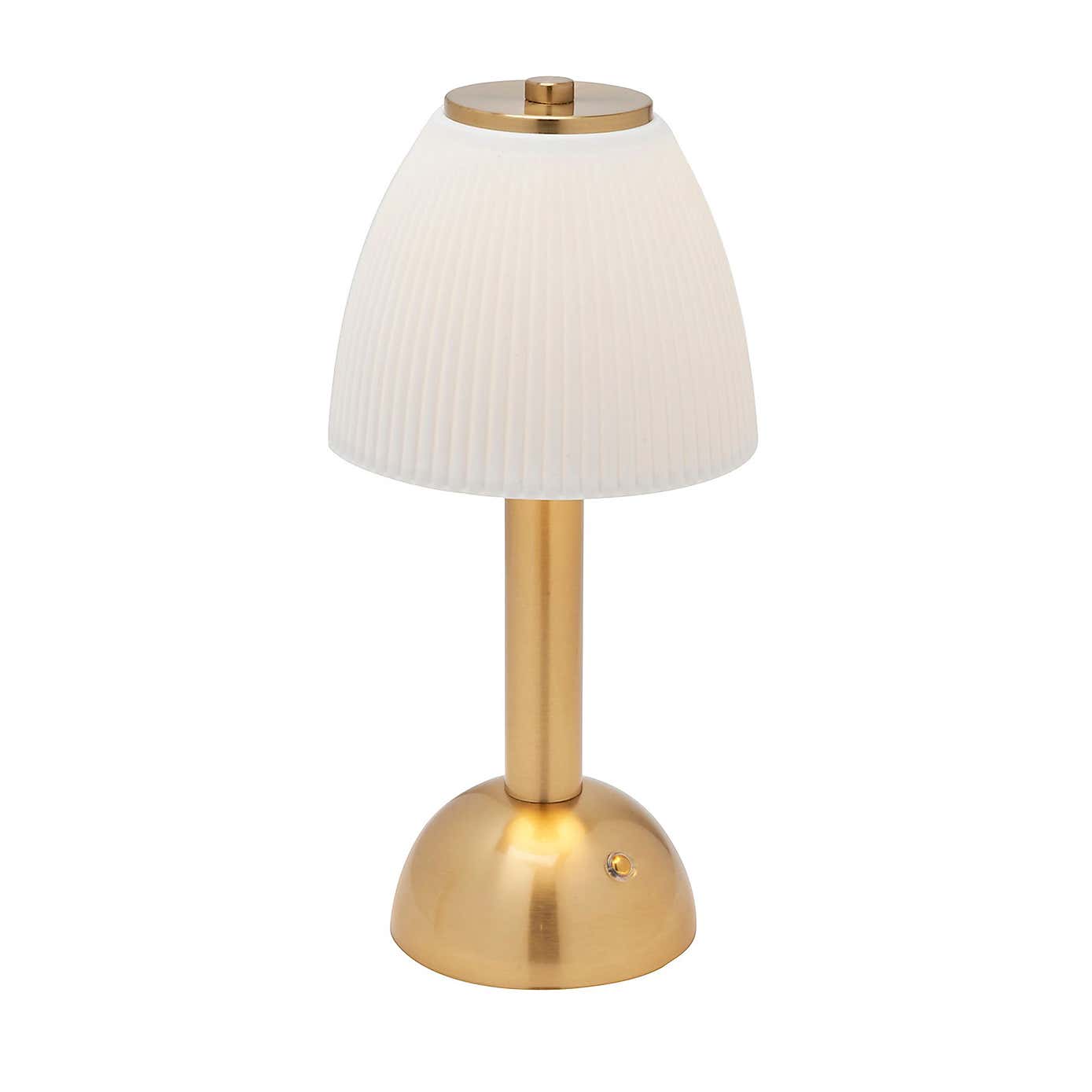 Hestia White Rechargeable Colour Changing LED Touch Table Lamp with Bronze Base