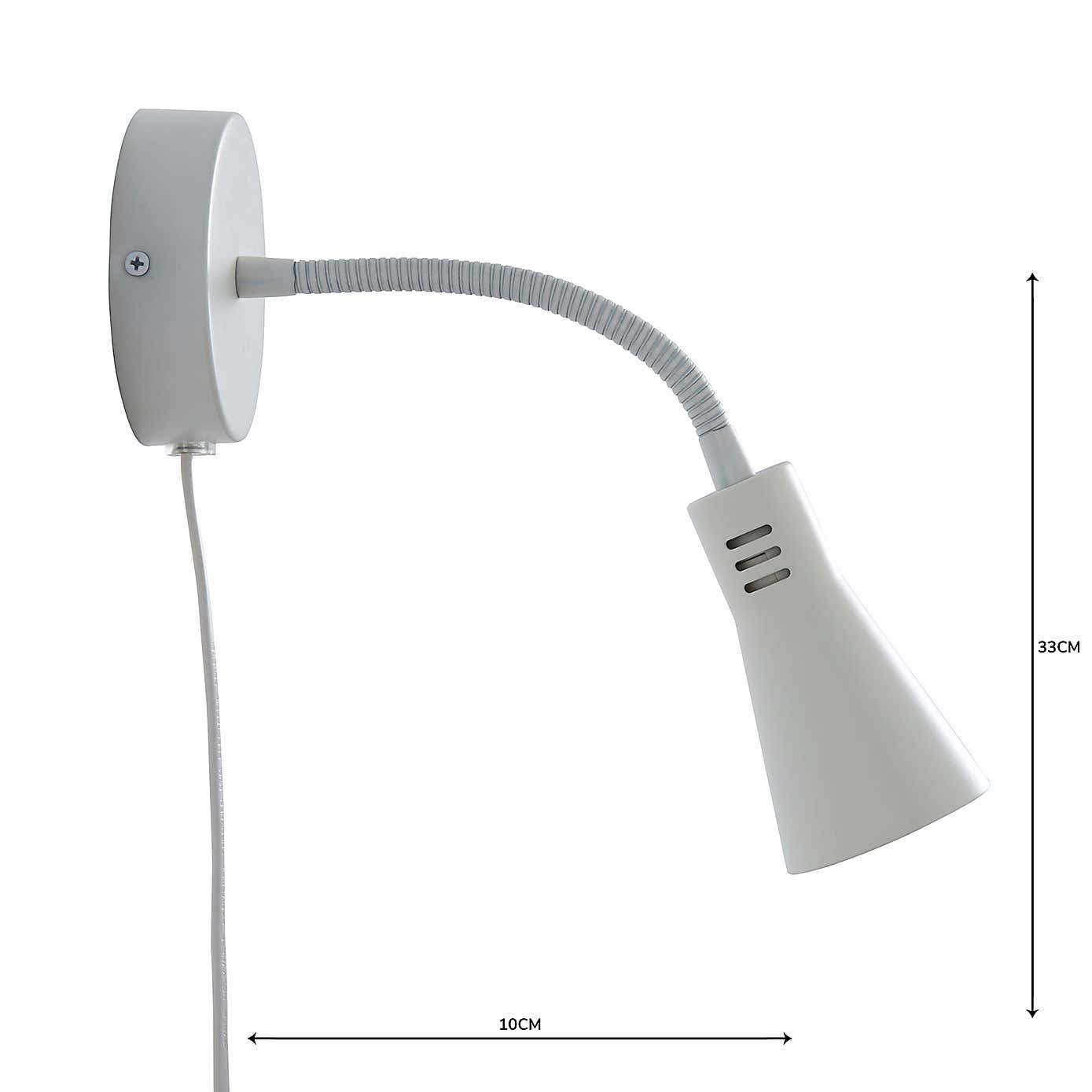 Nola Adjustable Easy Fit Plug In Wall Light