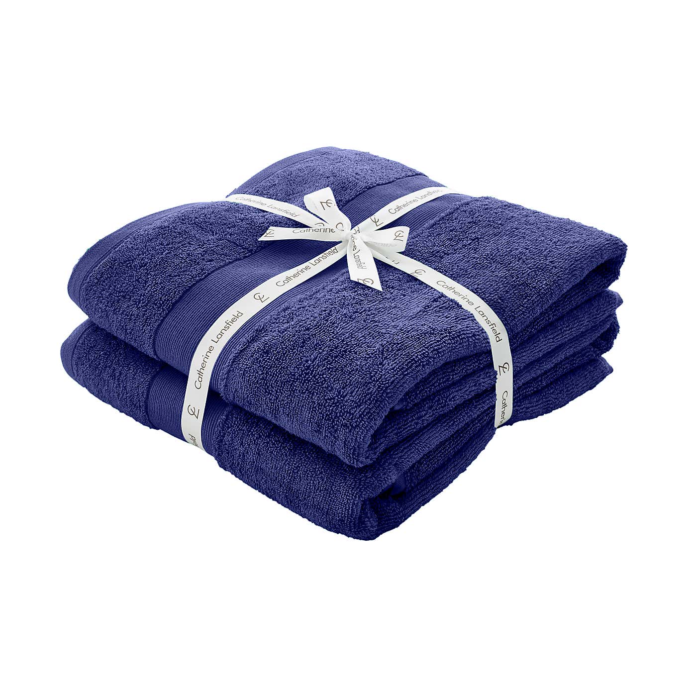 Set of 2 Catherine Lansfield Anti Bacterial Bath Sheets