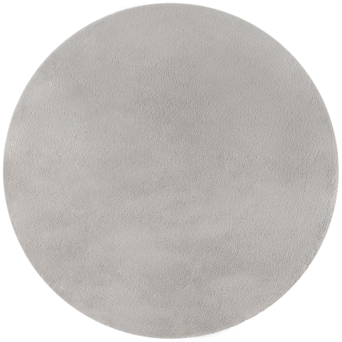 Supersoft Grey Circle Rug