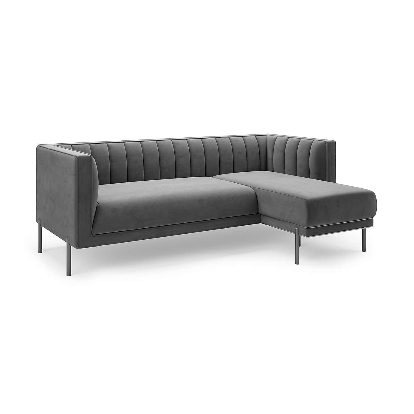 Bellamy Luxe Velvet Left Hand Corner Chaise