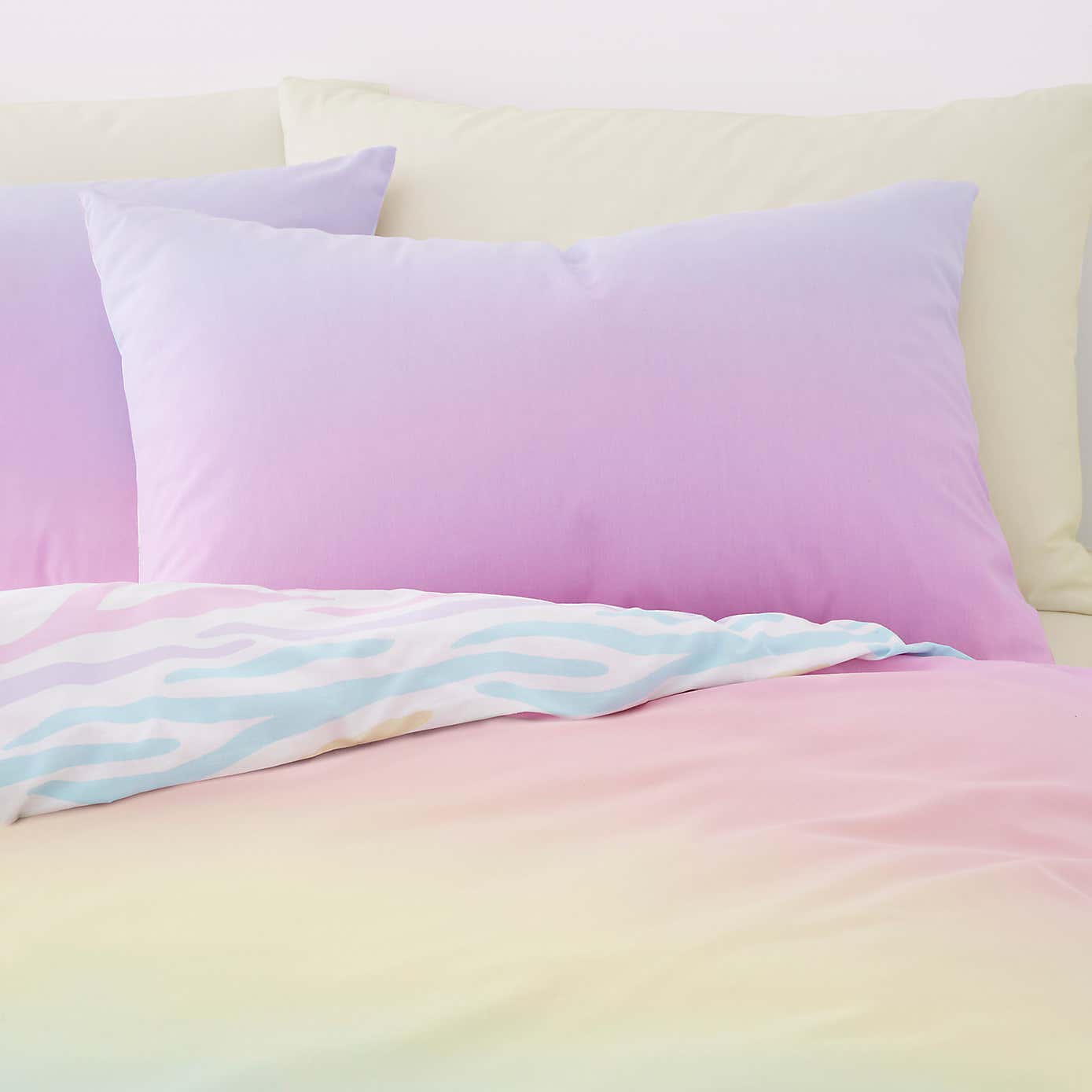 Ombre Pastel Duvet Cover and Pillowcase Set