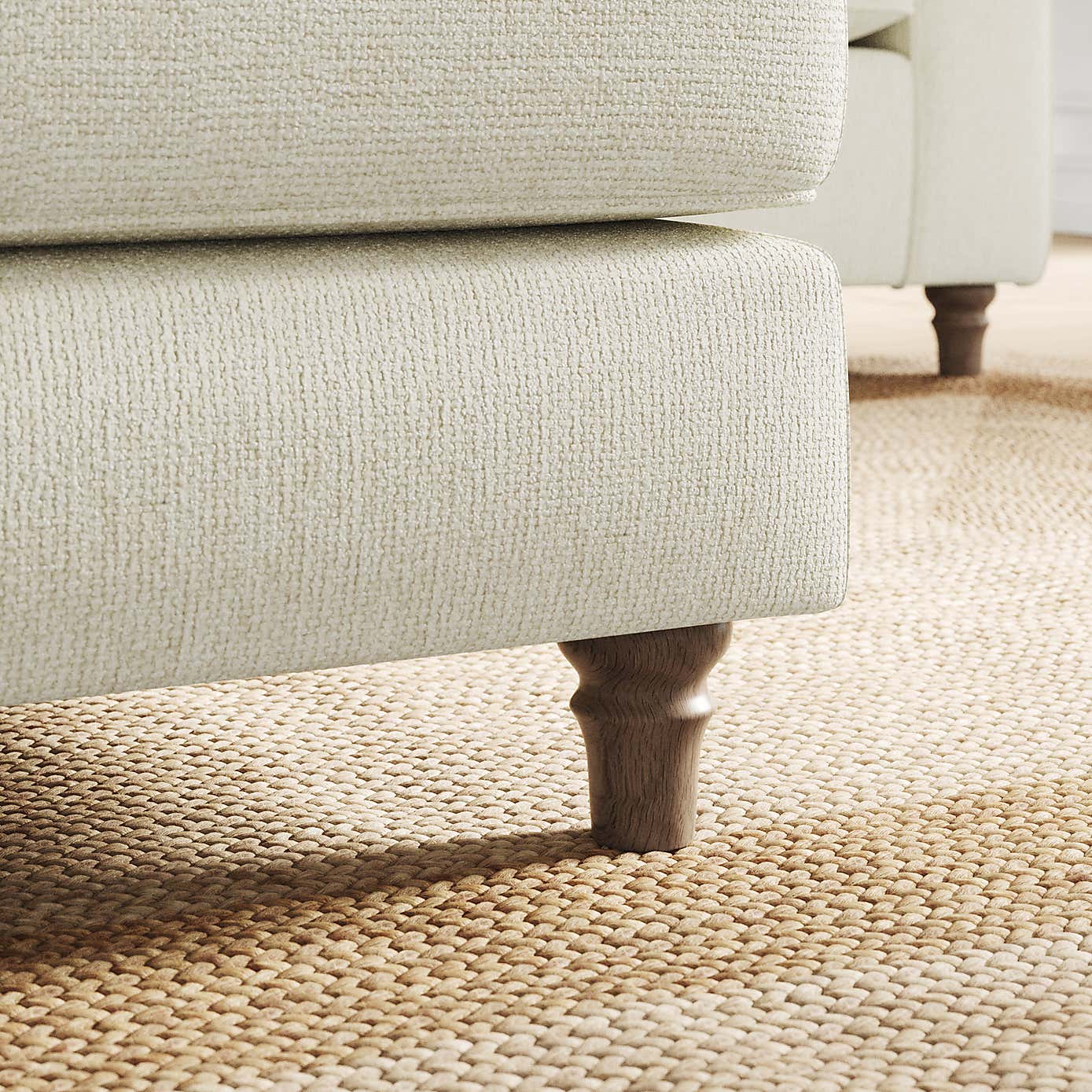 Flori Footstool, Chunky Chenille