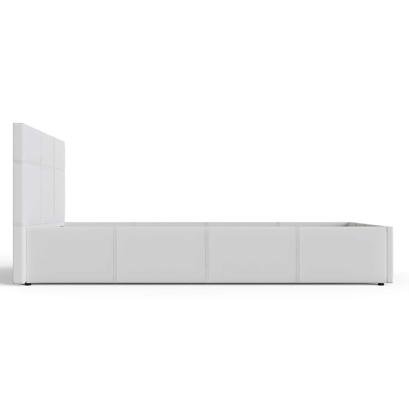 Side Lift Ottoman Bed Frame, Faux Leather