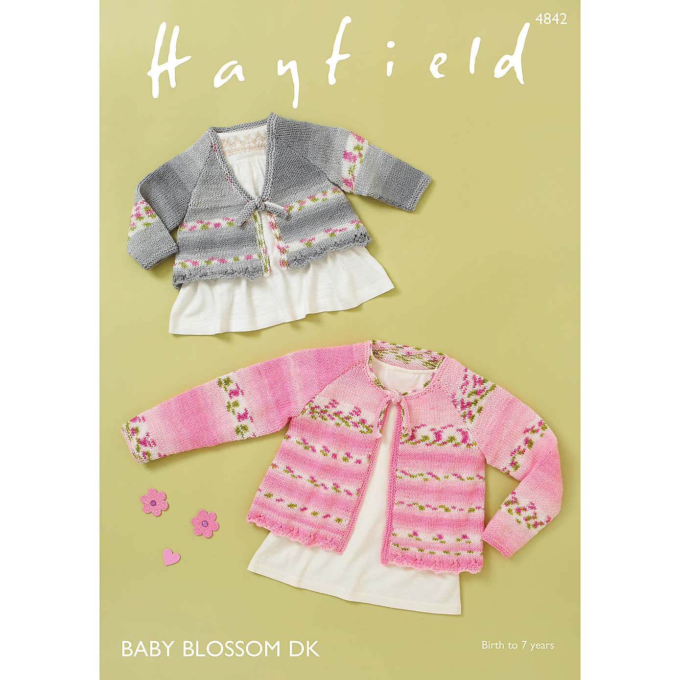 Hayfield 4842 Hayfield Blossom DK Pretty Floral Cardigans