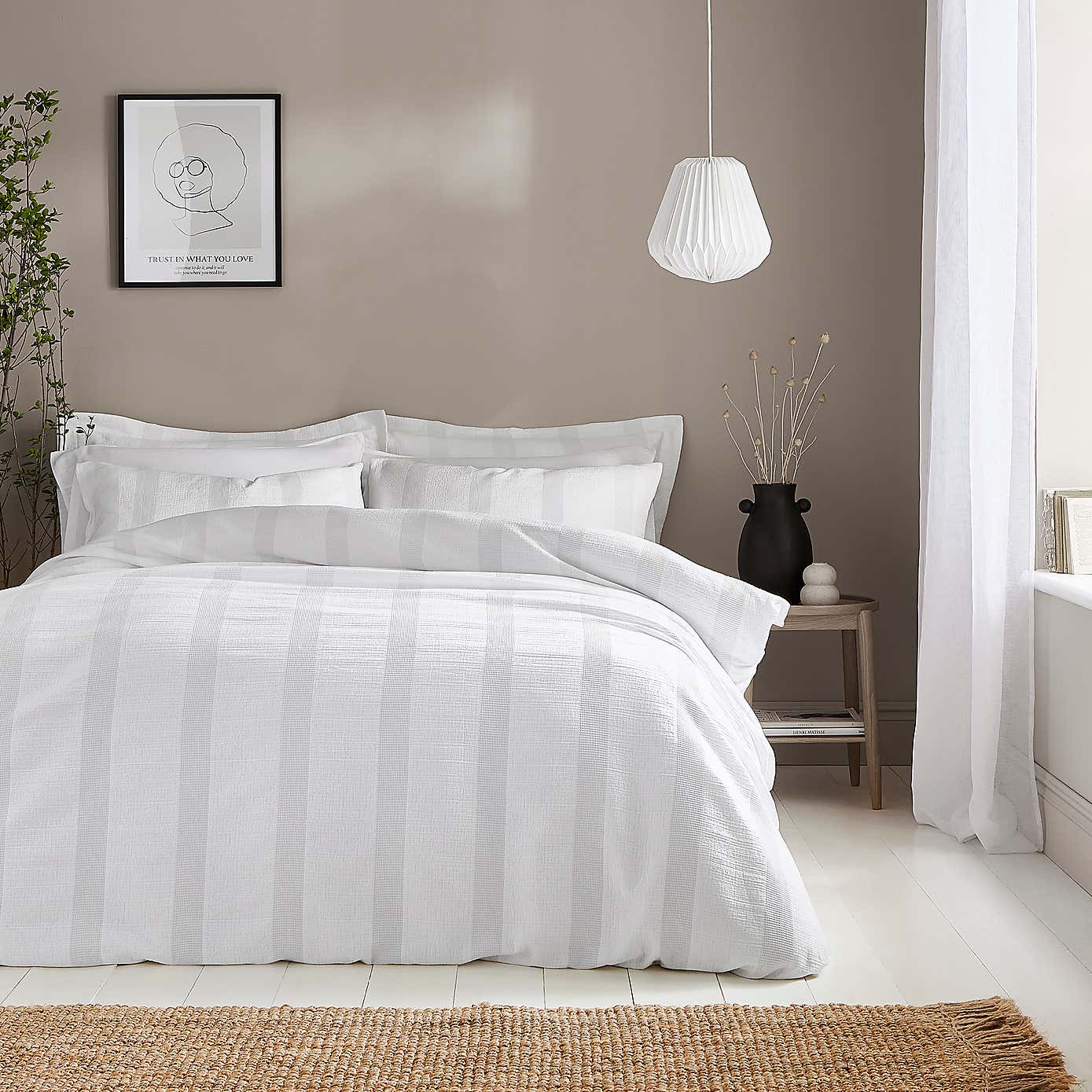 Bamburgh Waffle Duvet Cover & Pillowcase Set