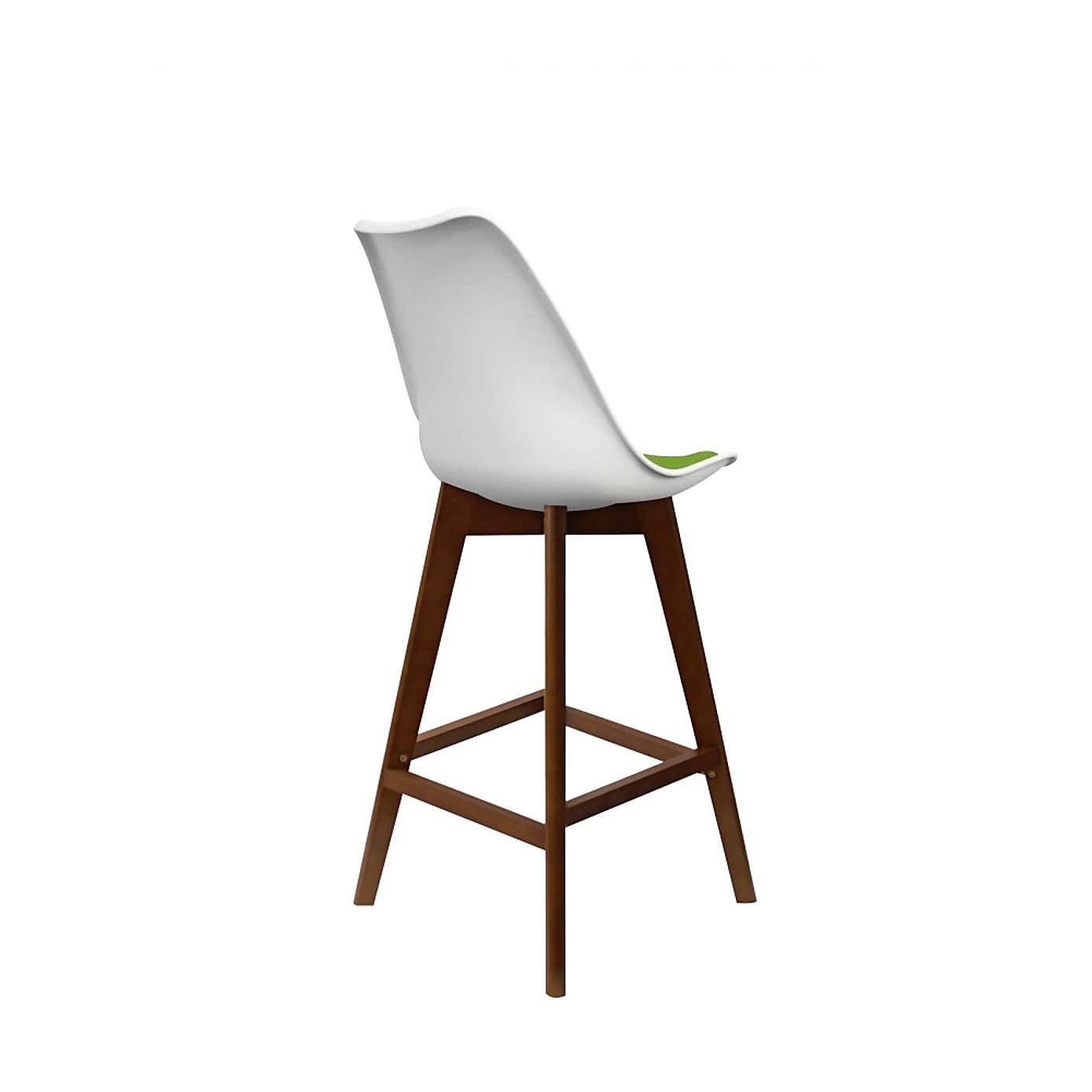 Fusion Living Soho White Plastic Bar Stool