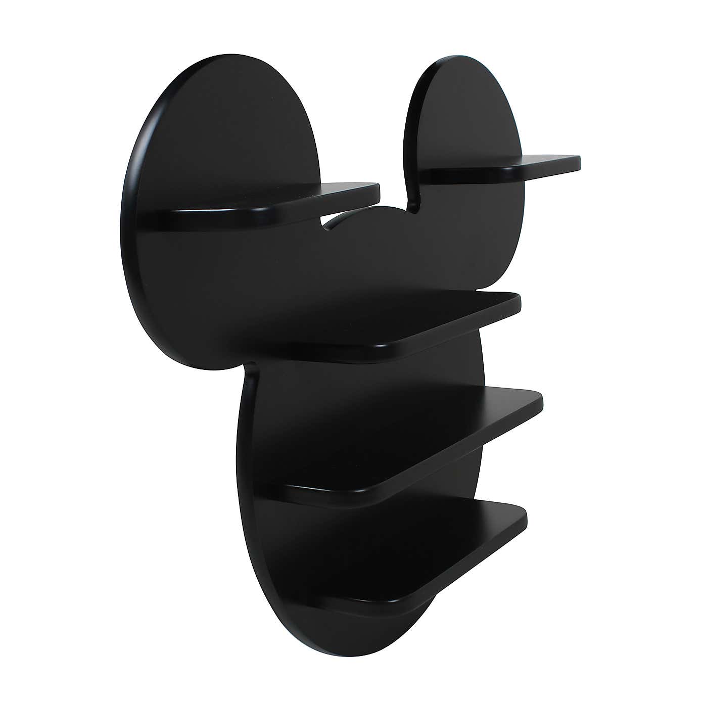 Mickey Mouse Black Wall Shelves