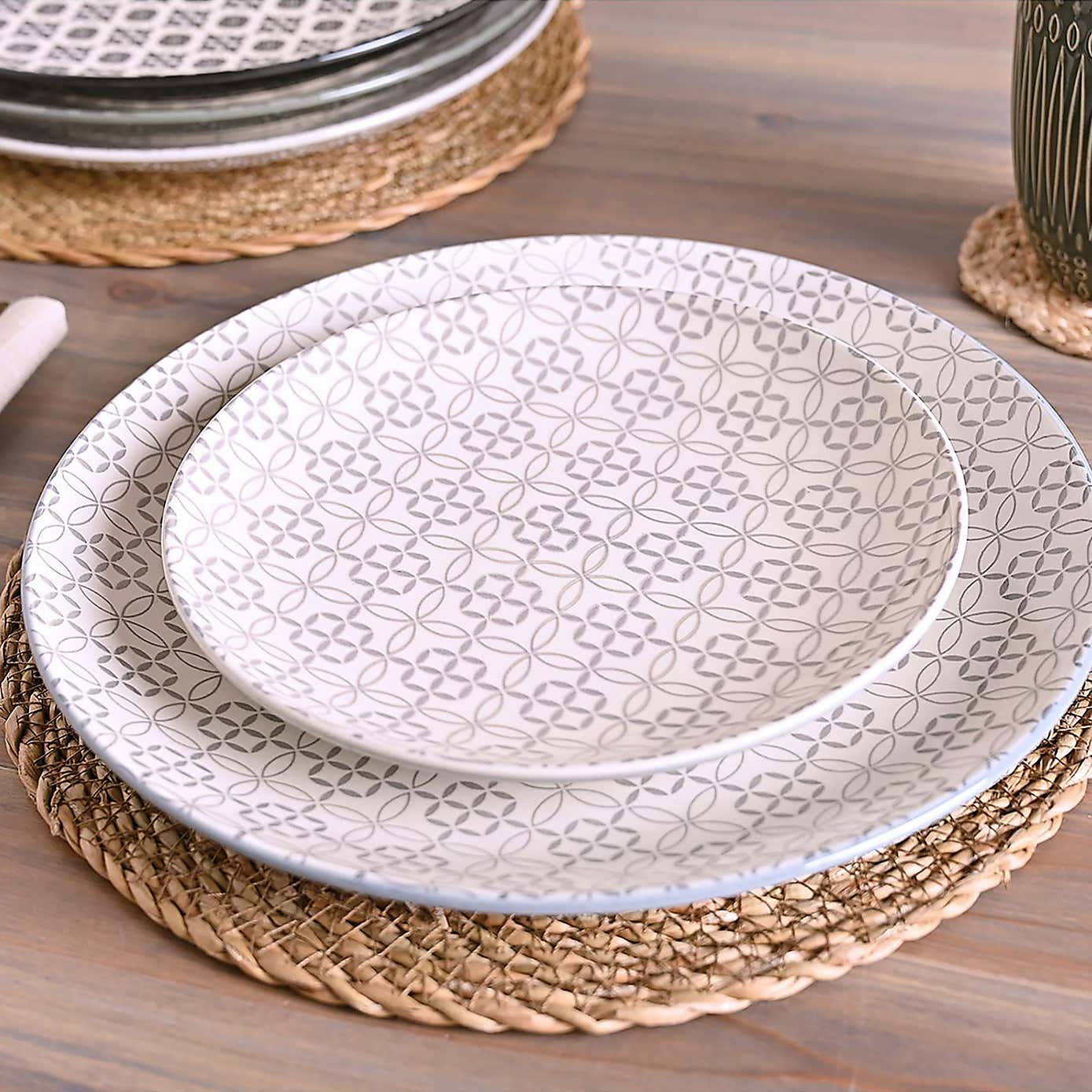 Hestia Set of 4 Tile Dinner Plates