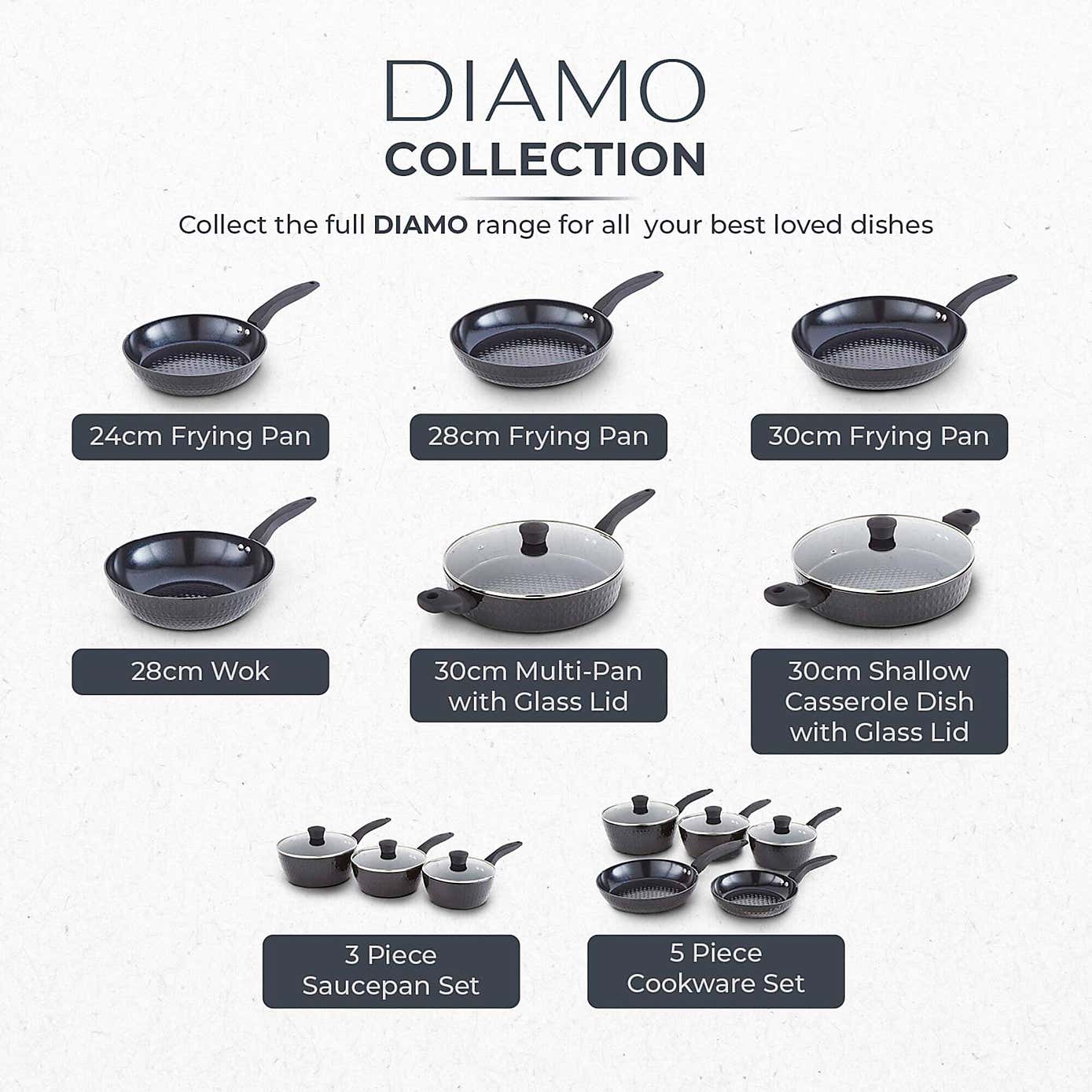 Tower Diamo 28cm Ceramic Wok