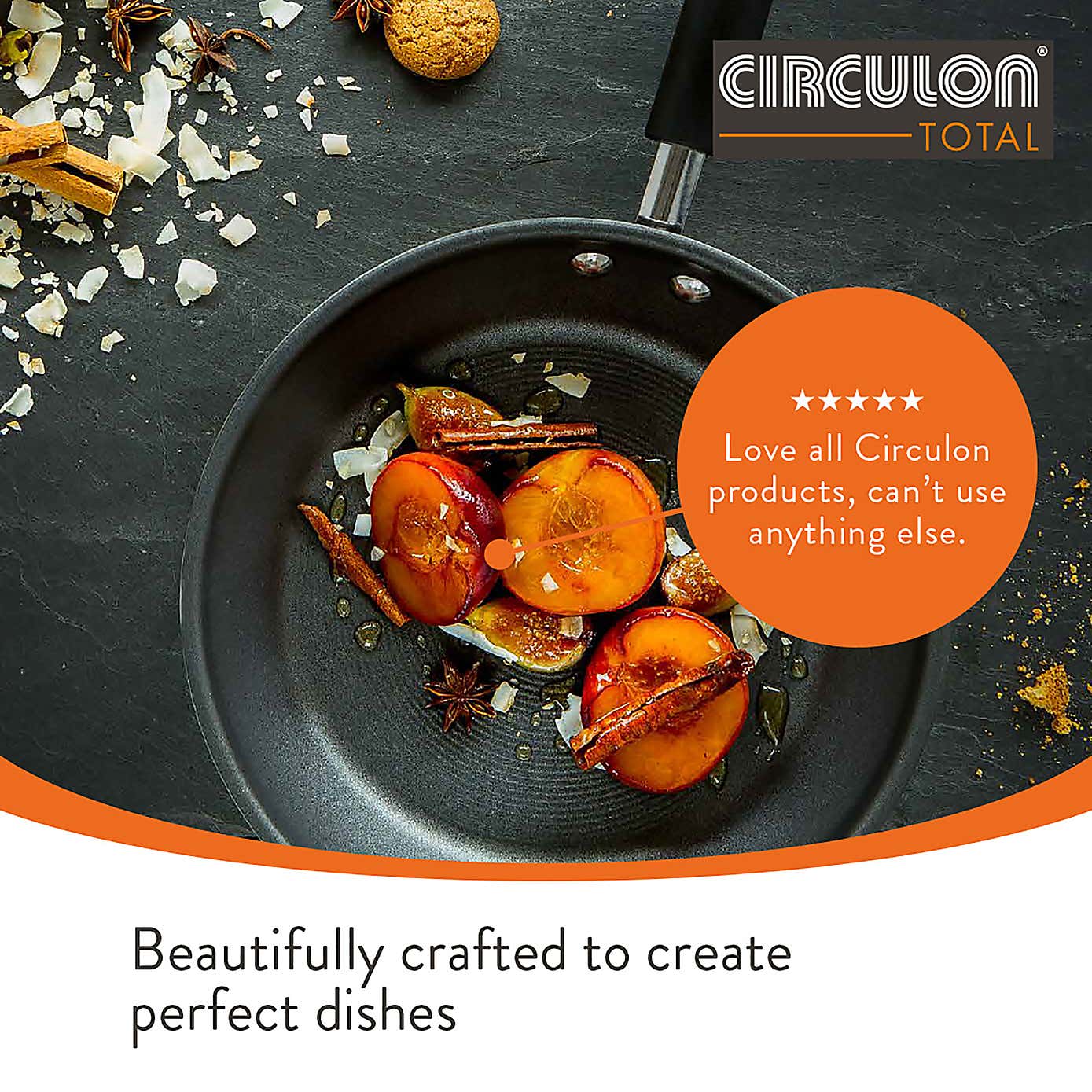 Circulon Total Non-Stick Stainless Steel Frying Pan, 22cm