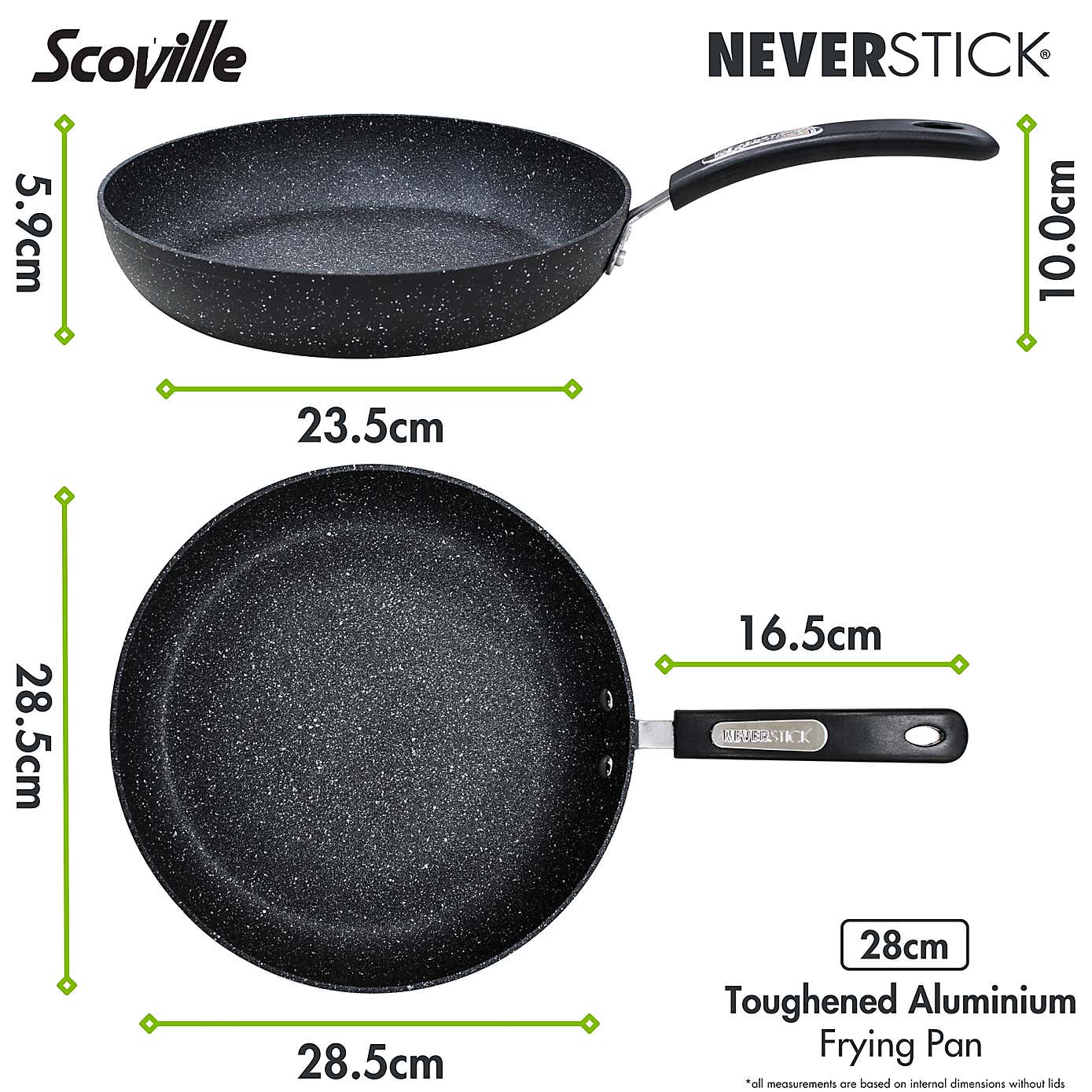 Scoville Neverstick Non-stick Aluminium Frying Pan, 28cm