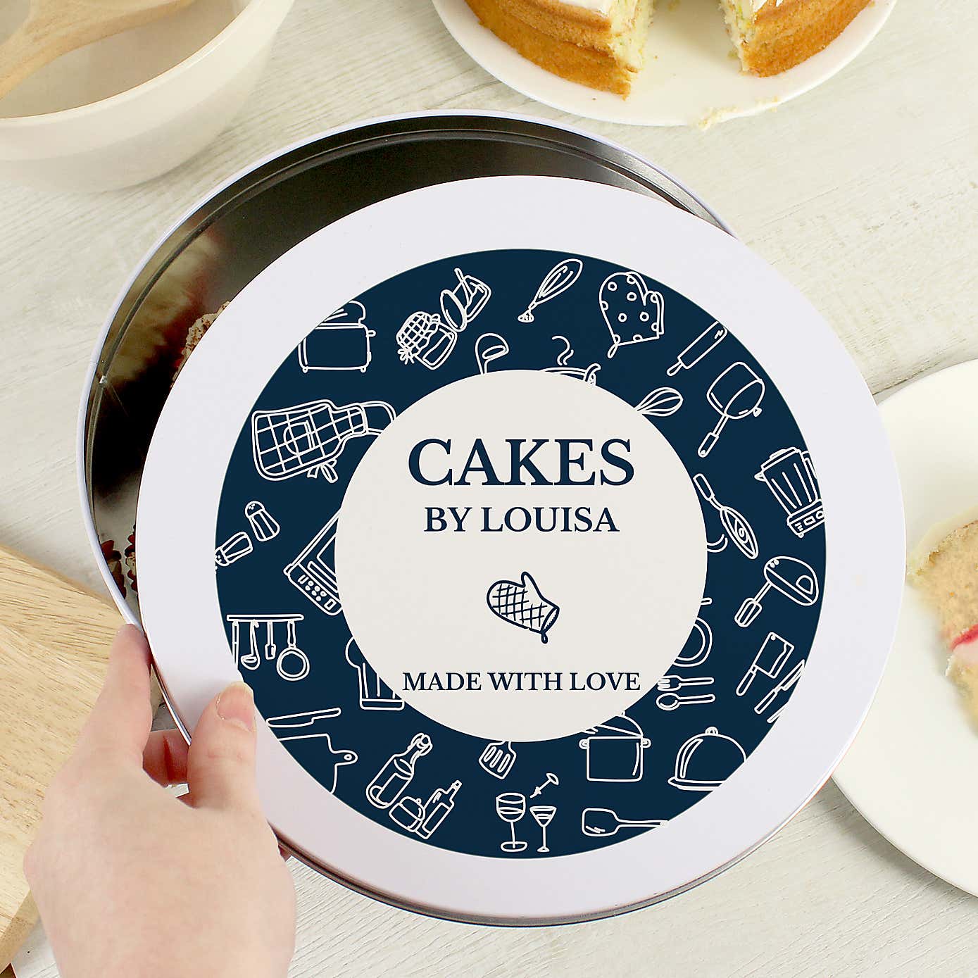 Personalised Icons Cake Tin
