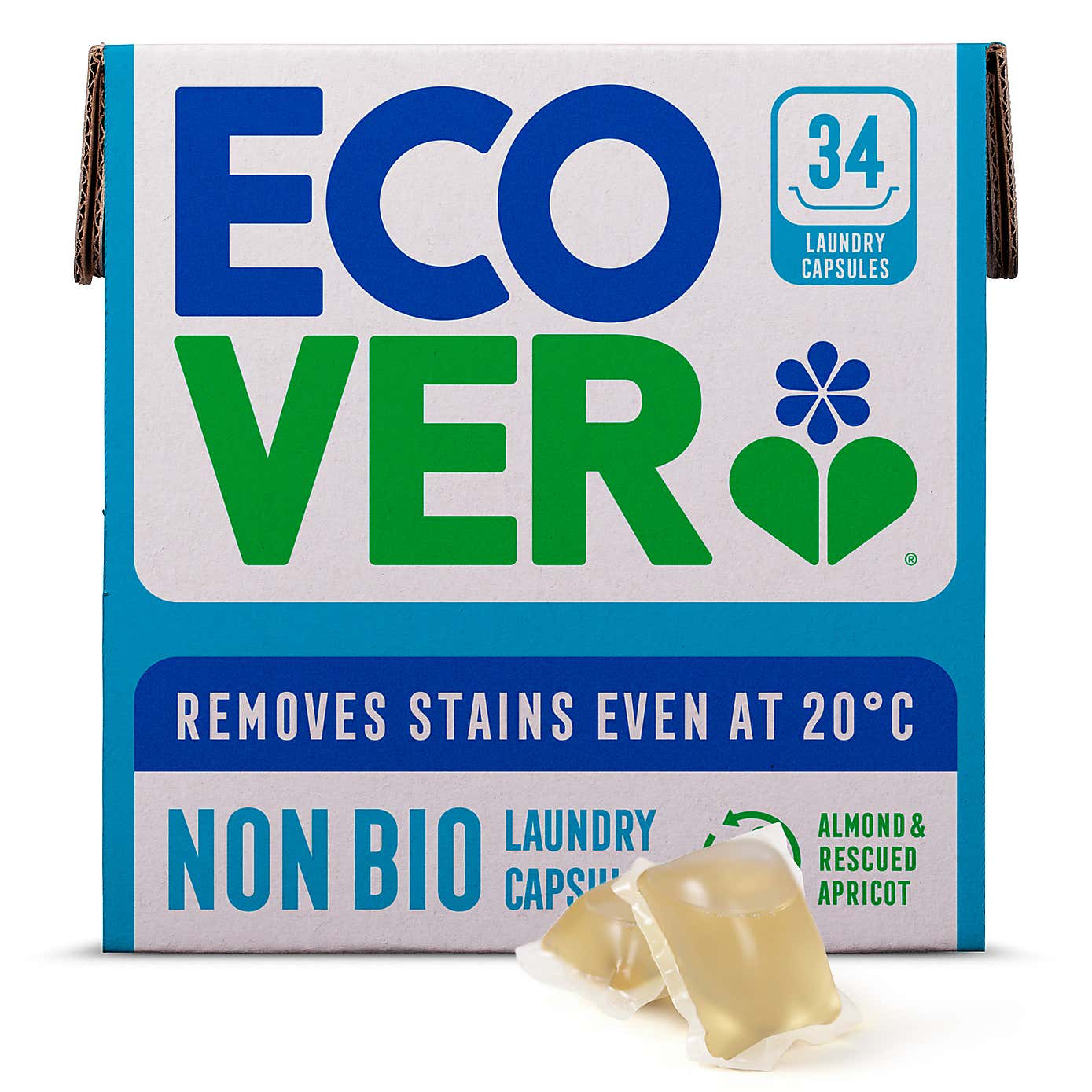 Ecover Pack of 34 Non Bio Laundry Capsules