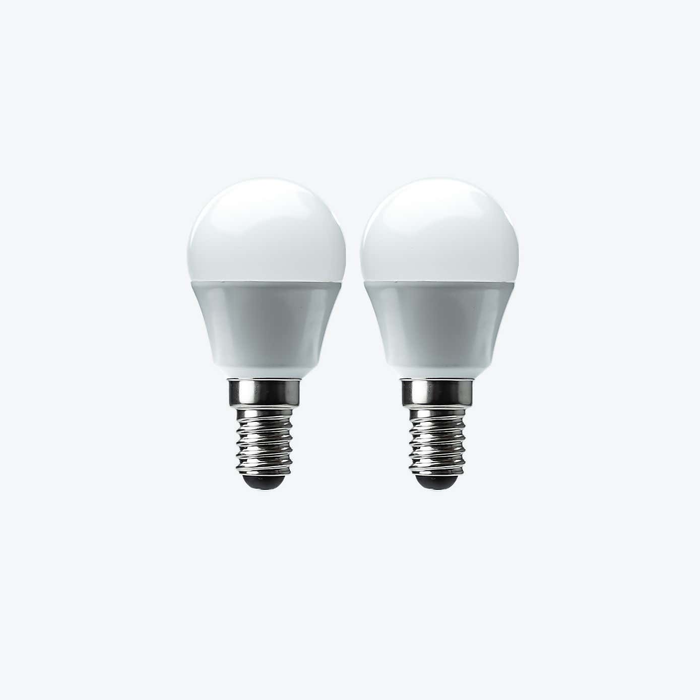 Status 5.5W Day Light Pearl SES Mini Globe 2 Pack