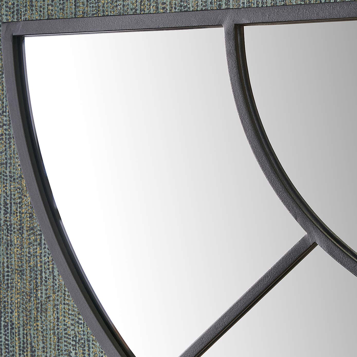 Metal Half Moon Set of 2 Wall Mirrors