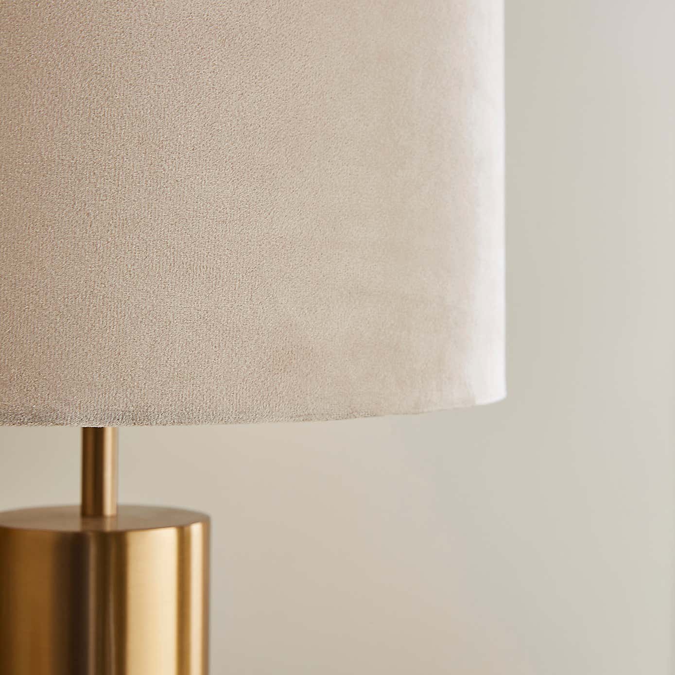 Nesa Brushed Gold and Green Velvet Touch Dimmable Table Lamp