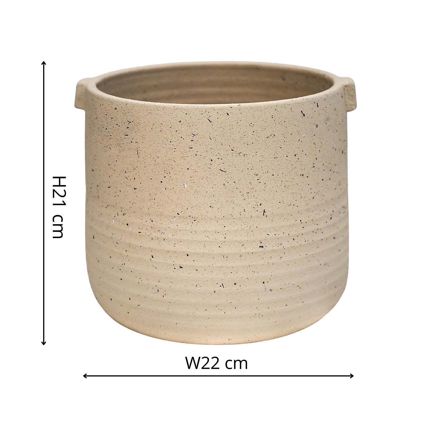 Aurora Terrazzo Handled Plant Pot