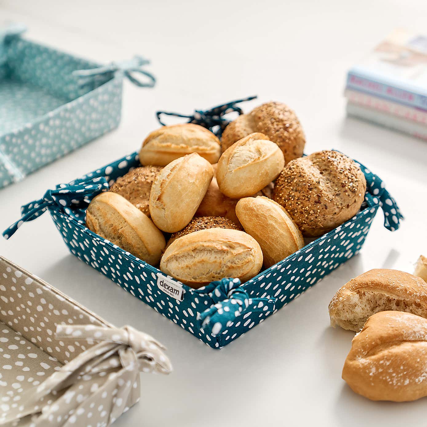 Dexam Sintra Set of 2 Recycled Cotton Bread Baskets