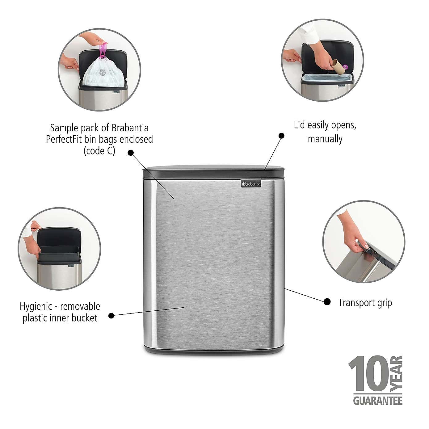 Brabantia Bo 12L Waste Bin